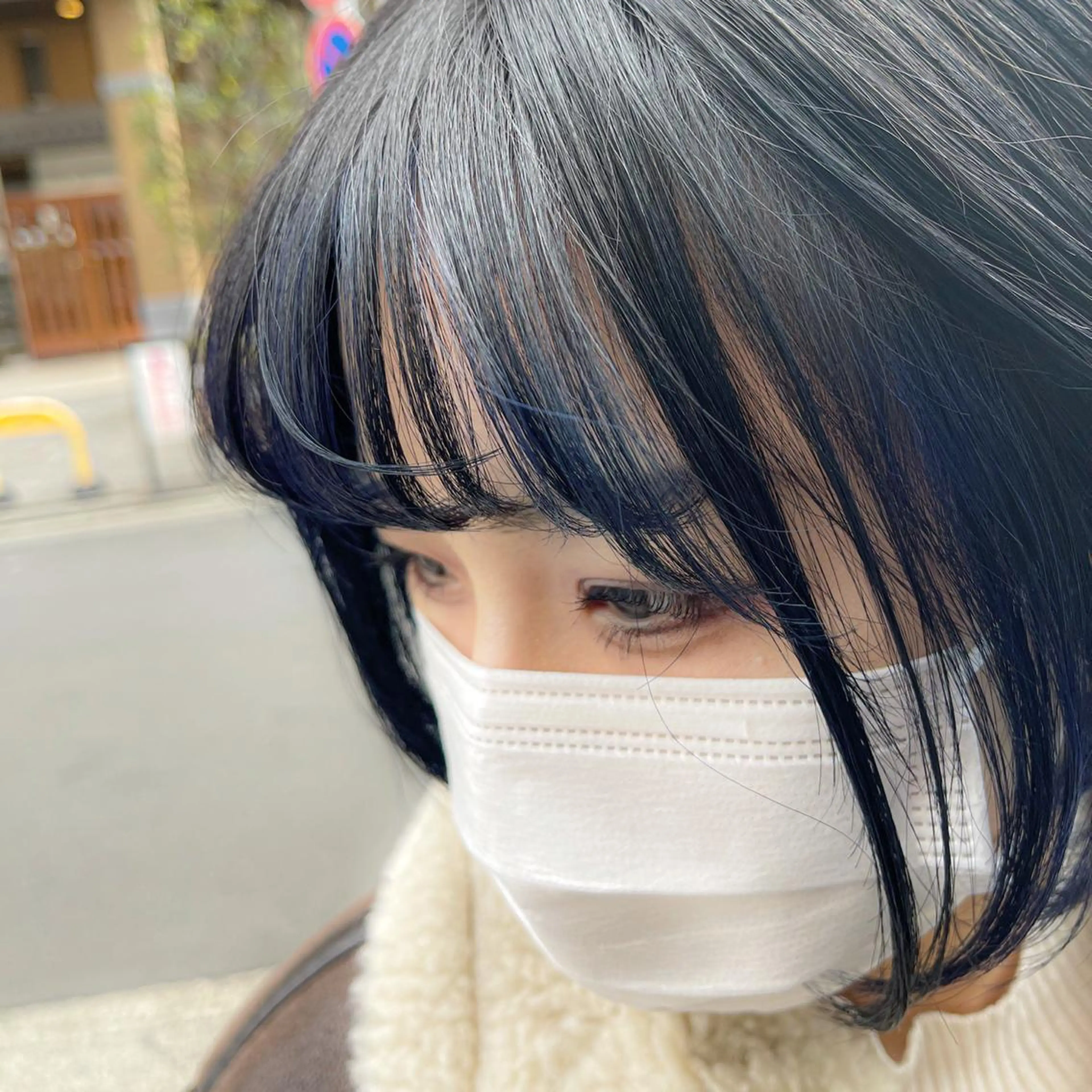 ショート カラー ブリーチ ブルーカラー ケアブリーチ インナーカラー 似合わせカット OAK溝の口 𖠋SHINYAのヘアスタイル