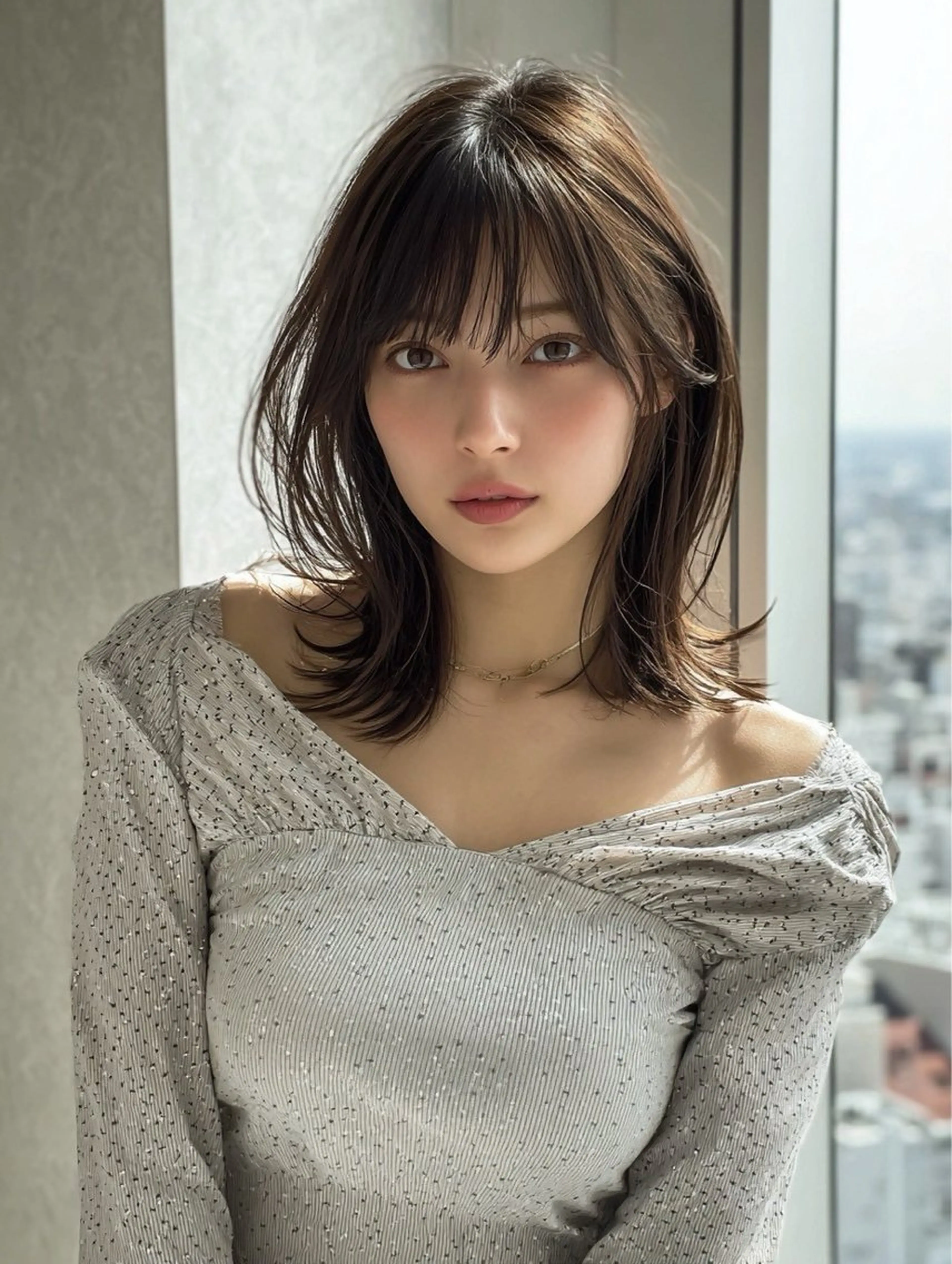 ミディアム カラー カット ヘアカラー 似合わせ美髪ヘア✨ 天王寺．阿倍野🌈のヘアスタイル