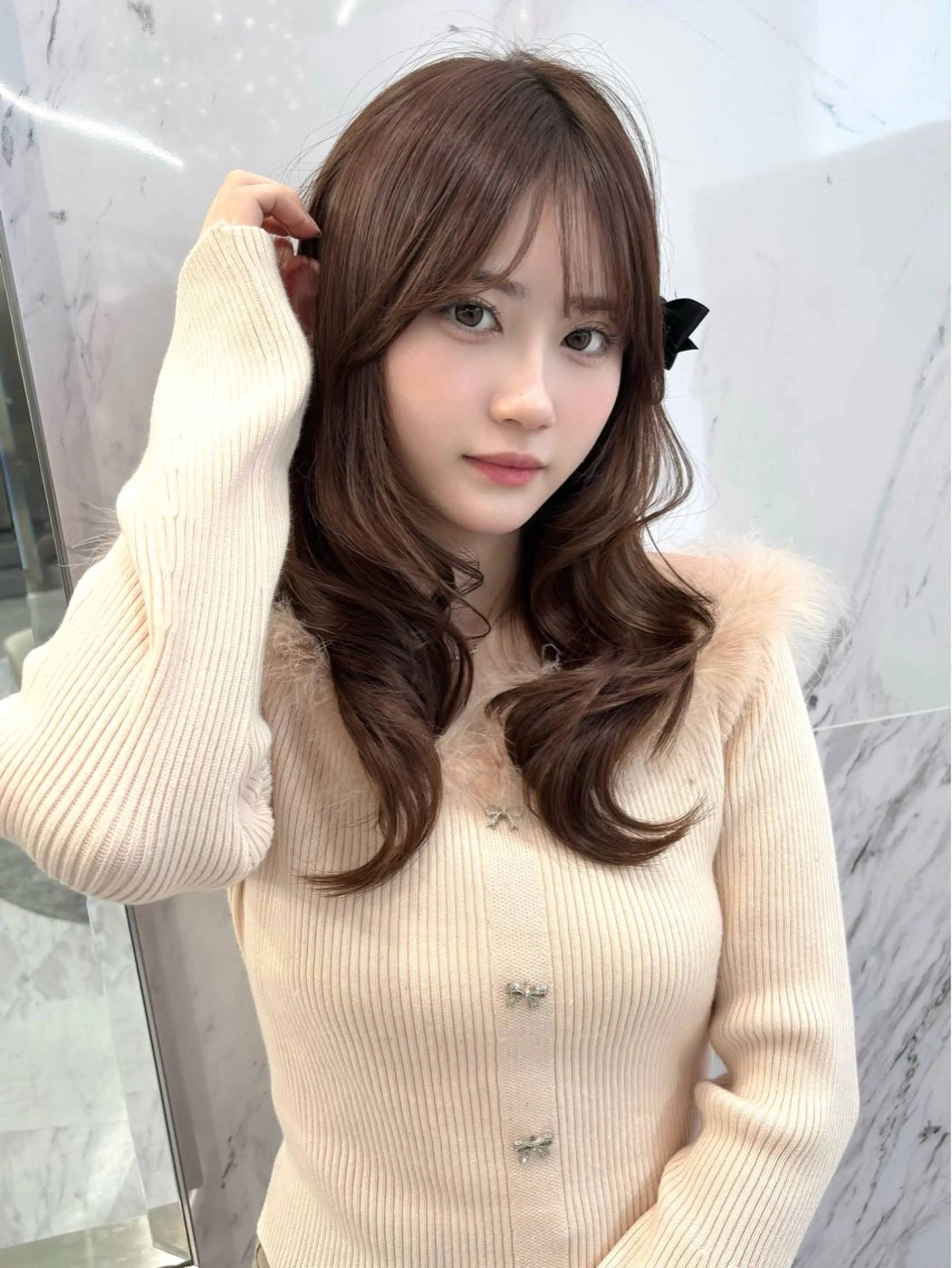 ロング カット ヘアカラー ParveMix 🪽鳥取彩花のヘアスタイル