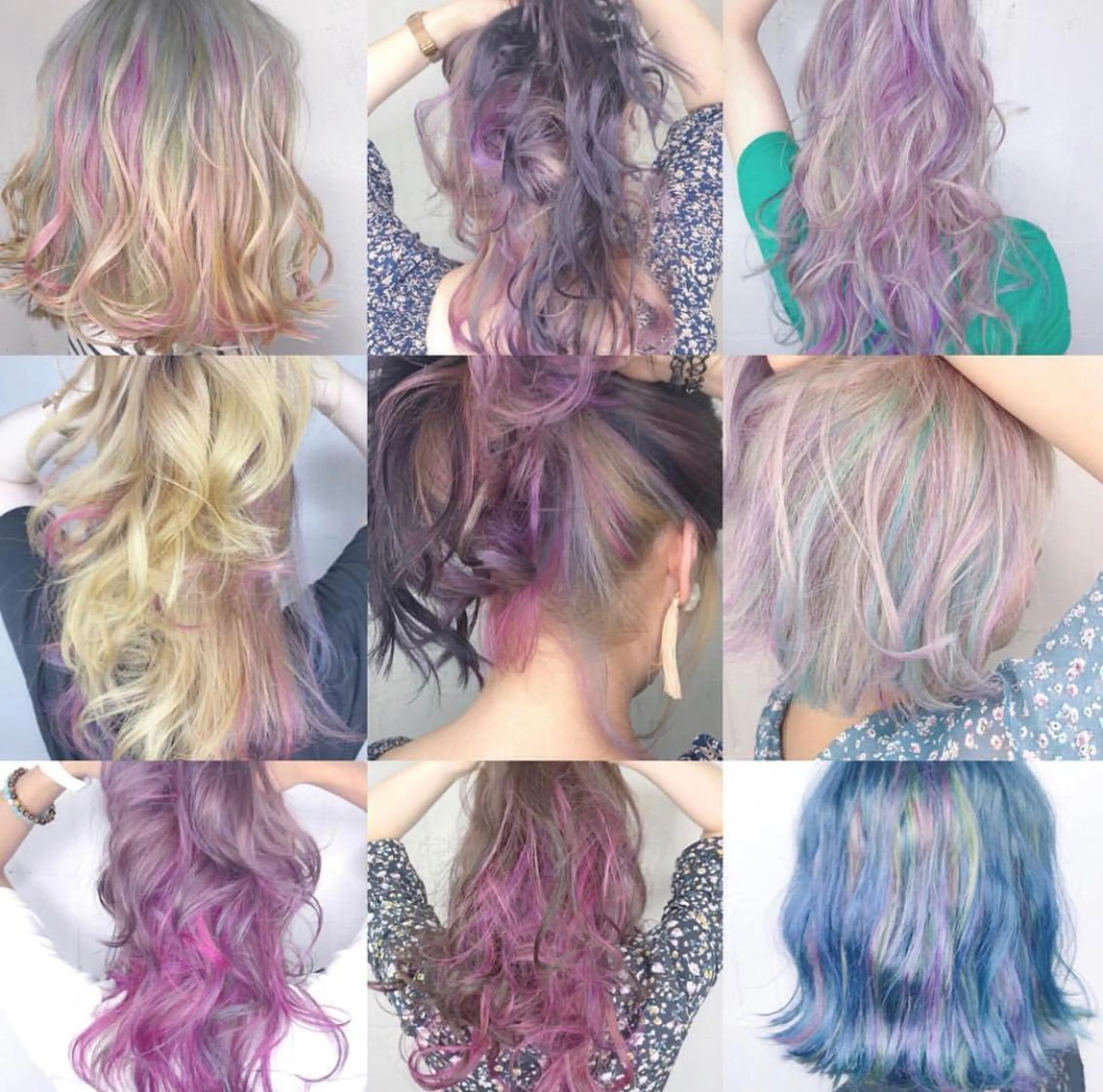 セミロング カラー ユニコーンカラー 海外風レイヤーカット 👑店長　平松　由のヘアスタイル