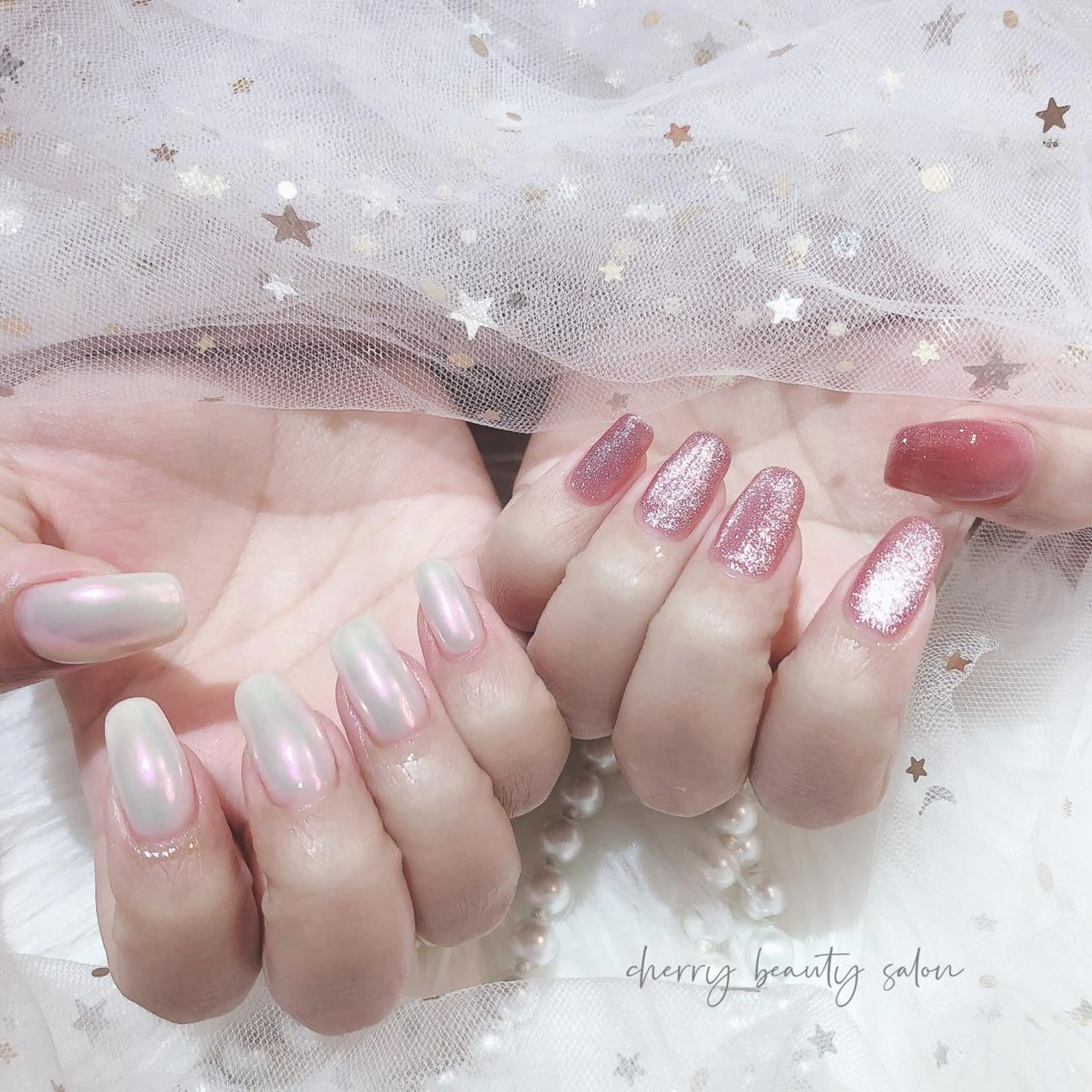 セミロング SAKURA 🍒のネイルデザイン