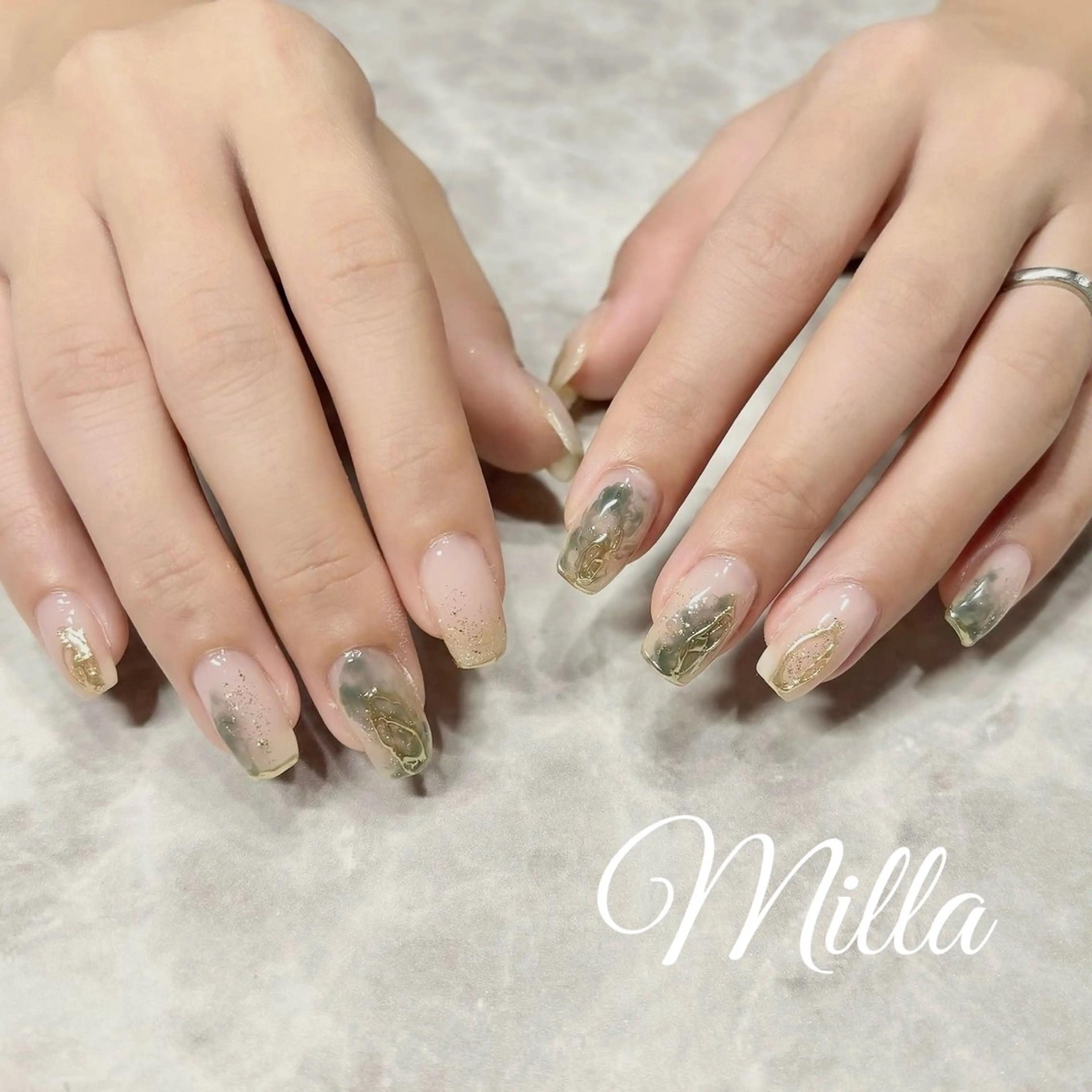 ネイル グリーン Nail Salon Milla / ミラのネイルデザイン