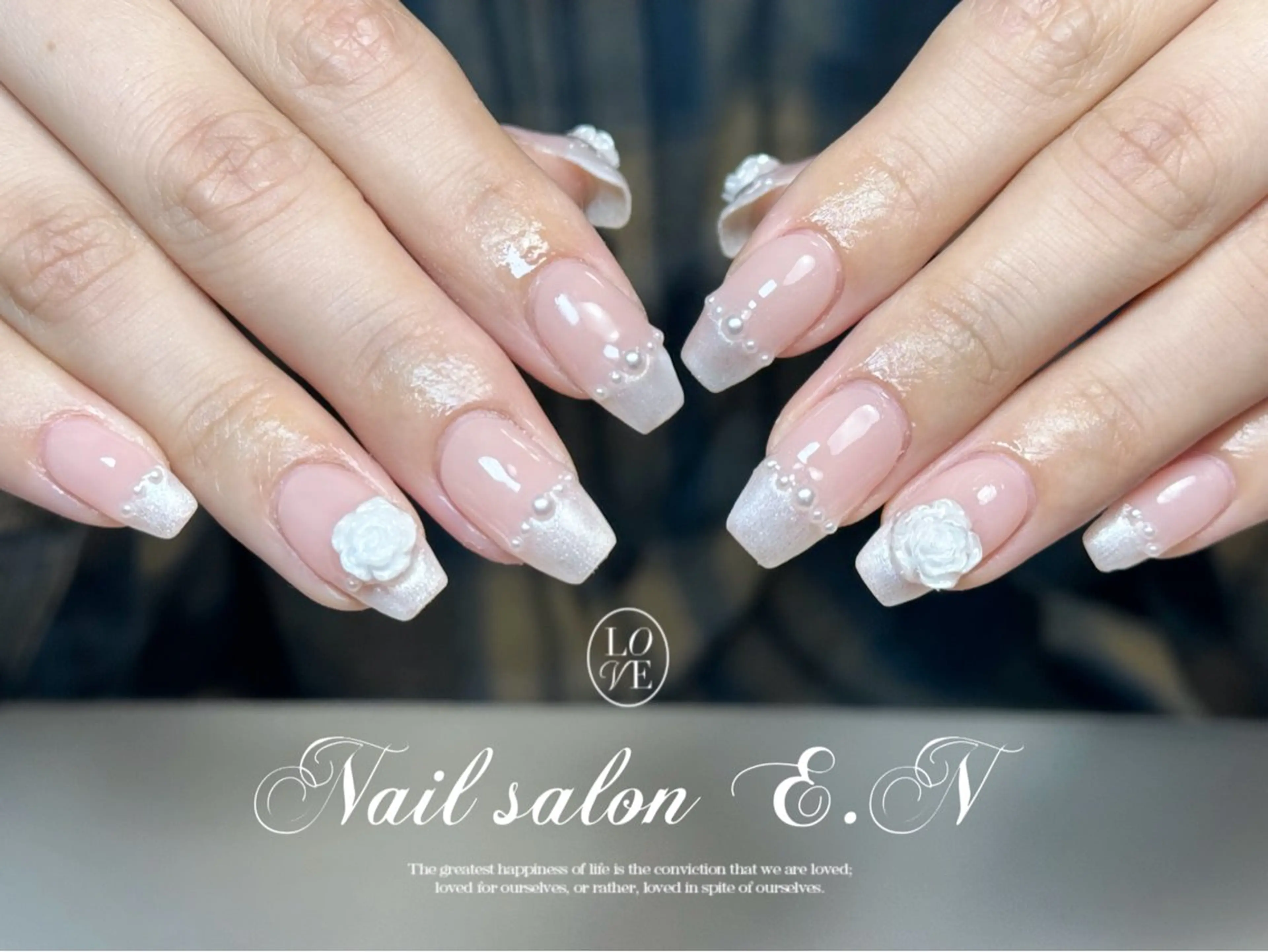 ネイル アートネイル オーロラネイル ガーリー キラキラネイル 韓国ネイル ハンドネイル E.N🦋 長さ出し/持ち込みのネイルデザイン