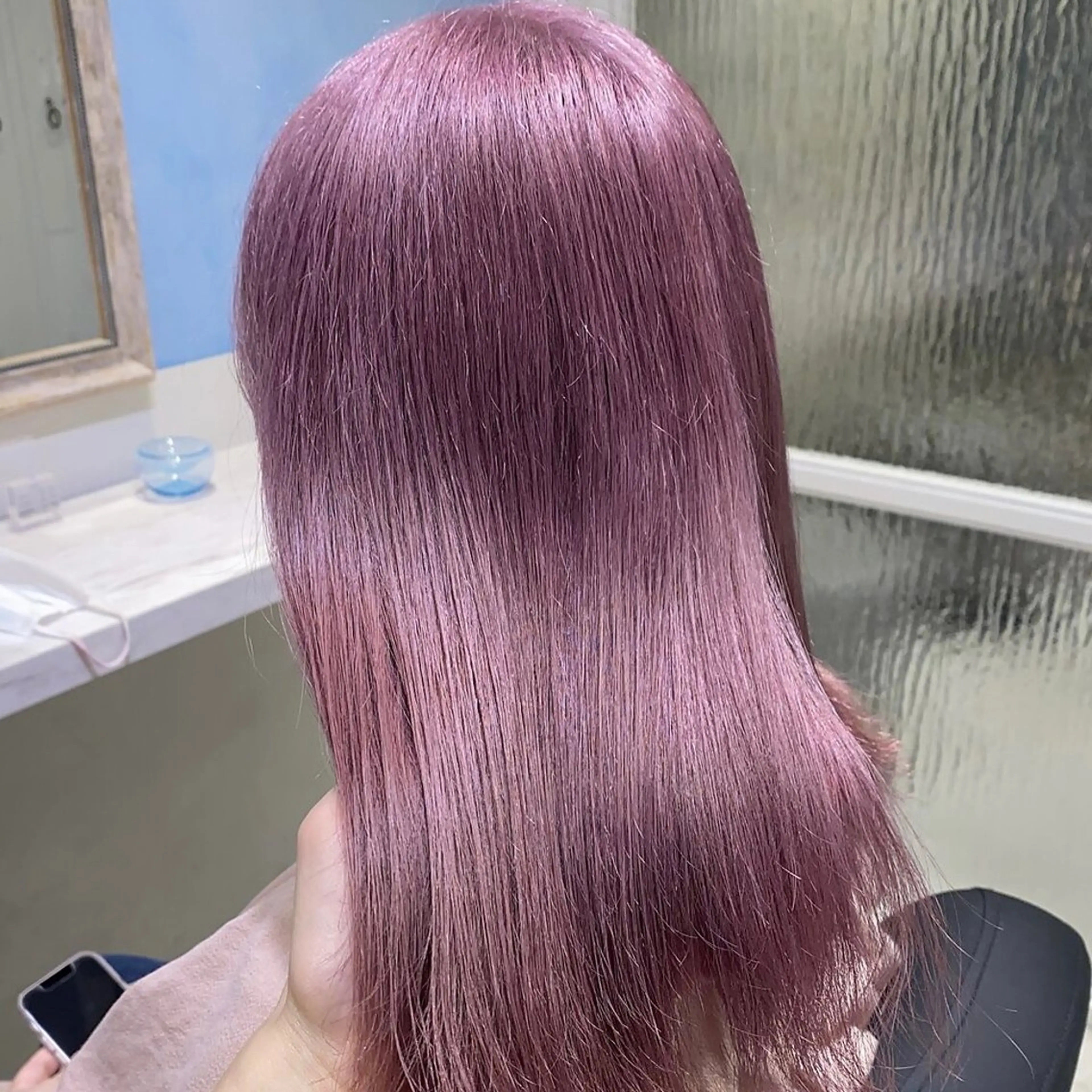 ロング カラー ブリーチ ハイトーンカラー ラベンダーカラー ラベンダーピンク ピンクカラー 💖ブリーチ/暖色 𝐘𝐮𝐢💖のヘアスタイル