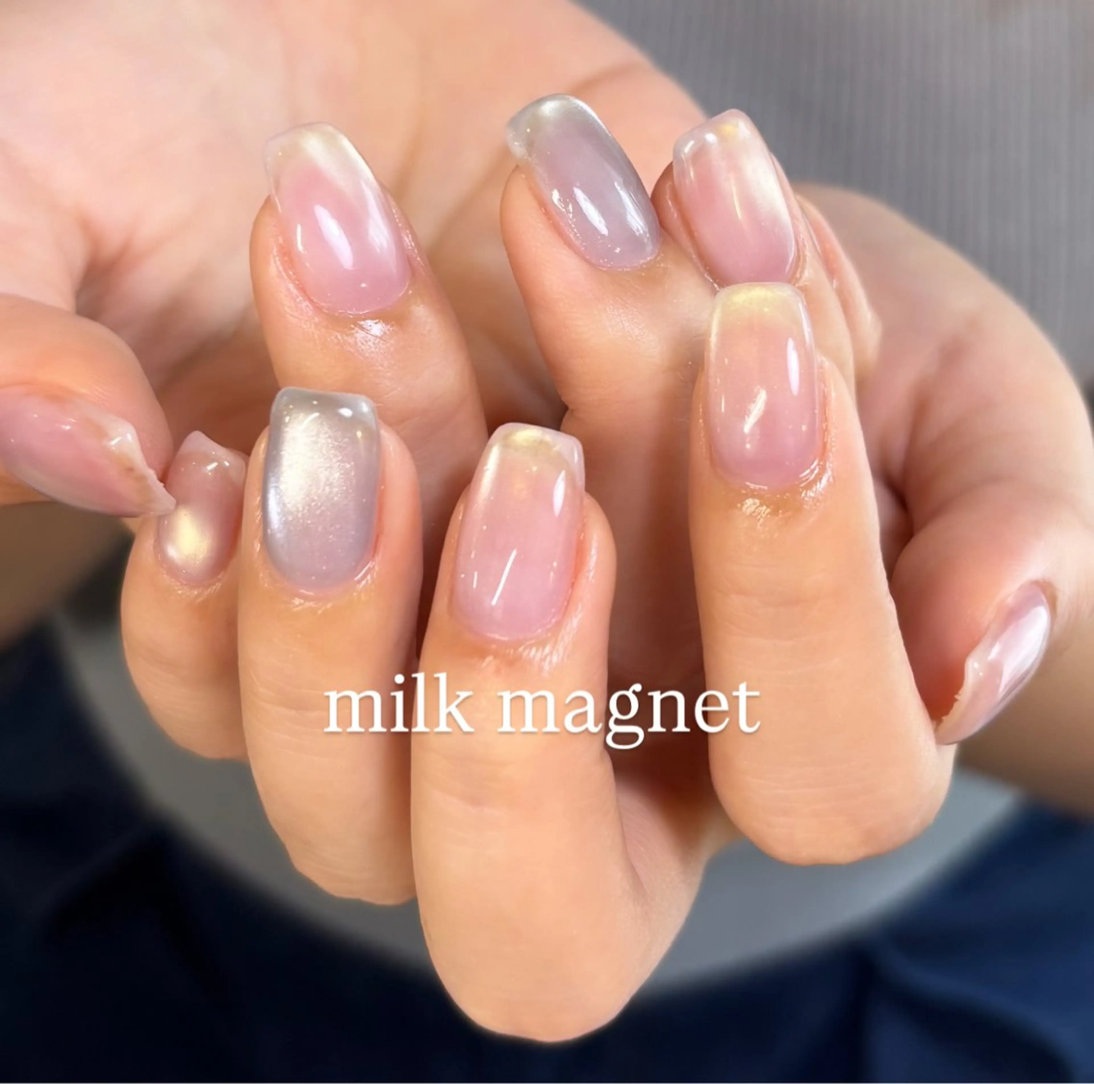 ネイル 氷ネイル・うるうるネイル マグネットネイル LYLY yukiのネイルデザイン