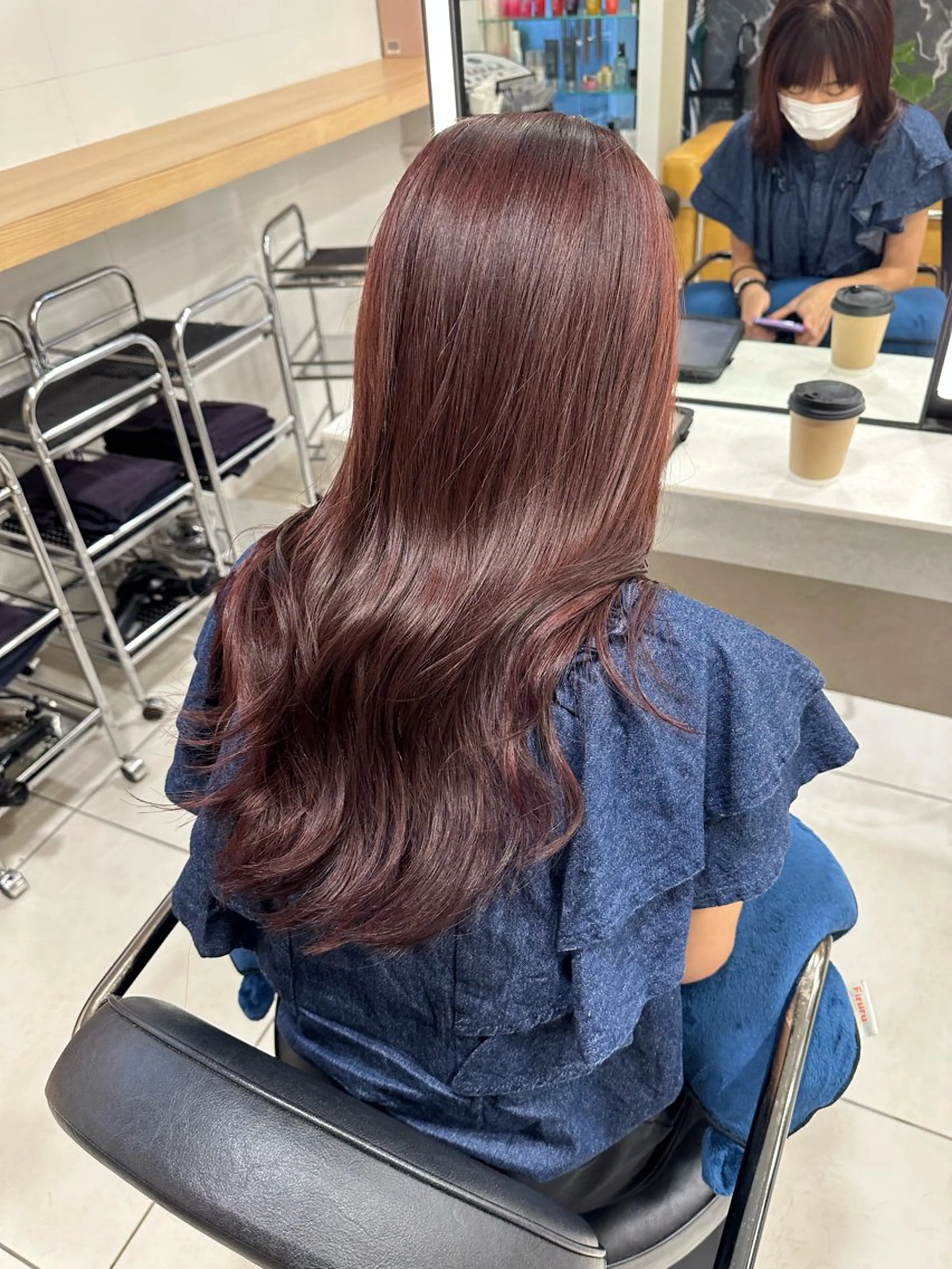 ロング カラー ベージュカラー ブラウンカラー カシス ピンクカラー ピンクベージュ 山下恋佳/矢場町/ ブリーチ/ショートのヘアスタイル