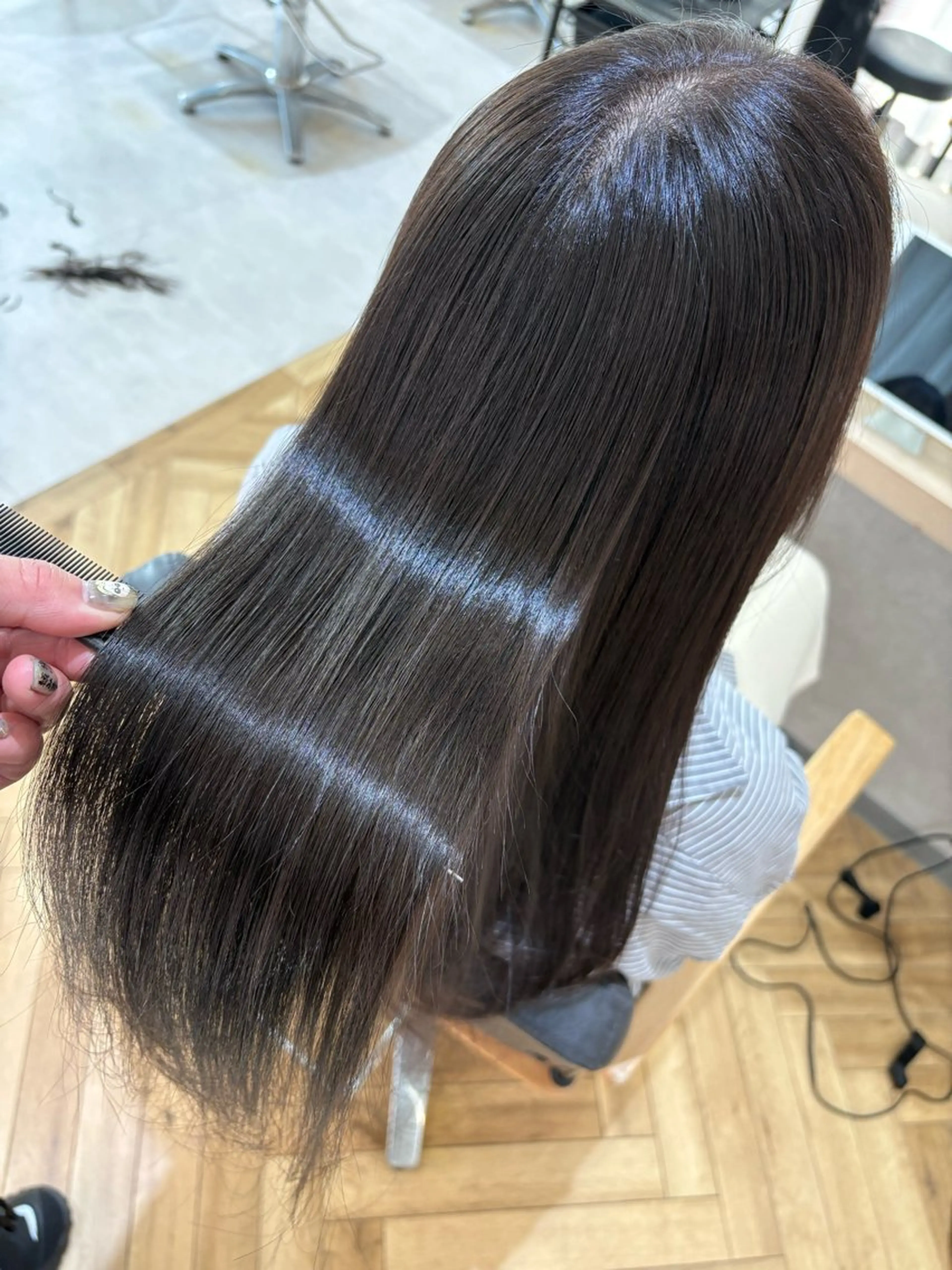 セミロング トリートメント men'ssalon Zina天神所属・✨髪質改善/顔周りカ ット/縮毛矯正✨三隅のヘアスタイル