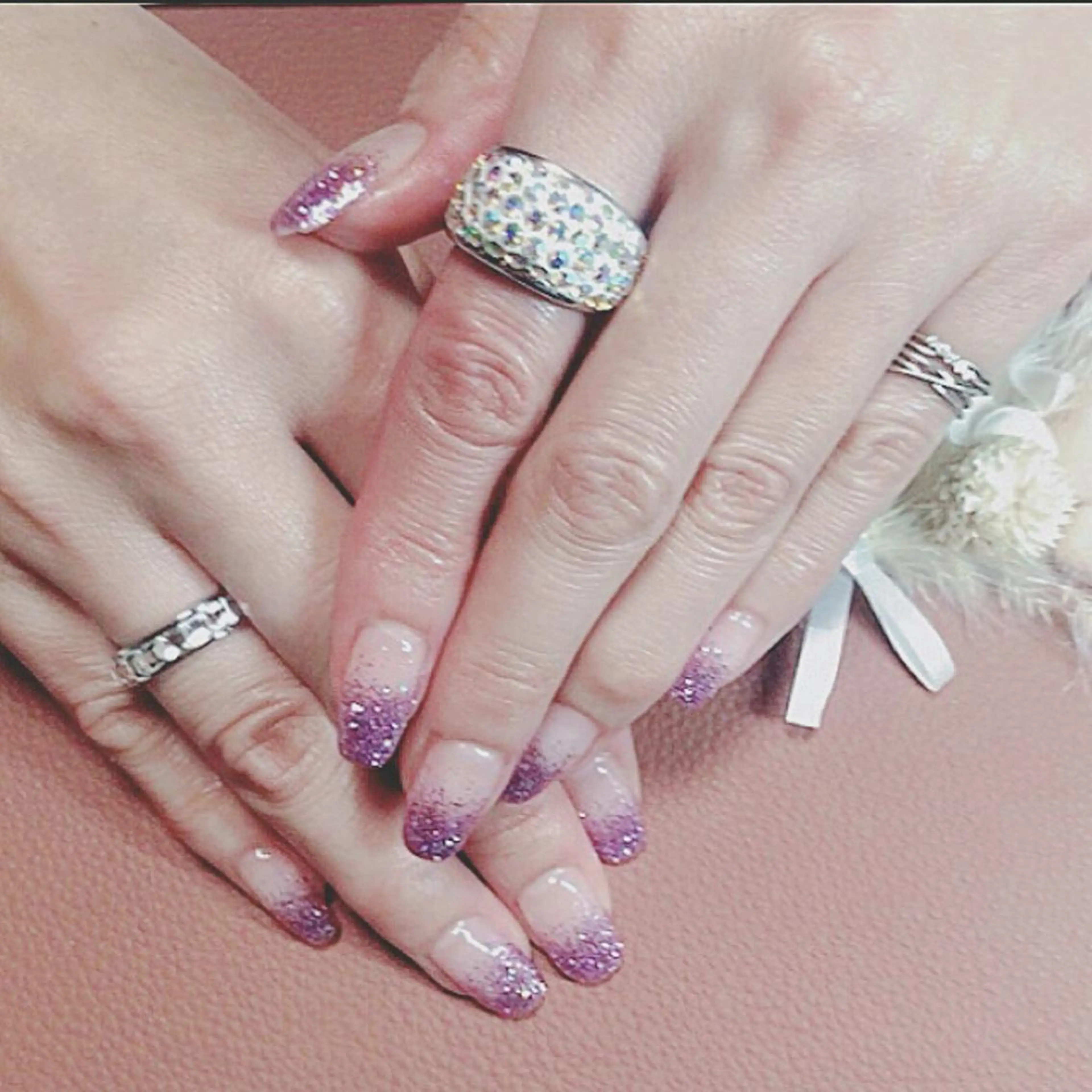 ネイル ラメ(グリッター) ♾nail 恵美のマツエク・マツパデザイン