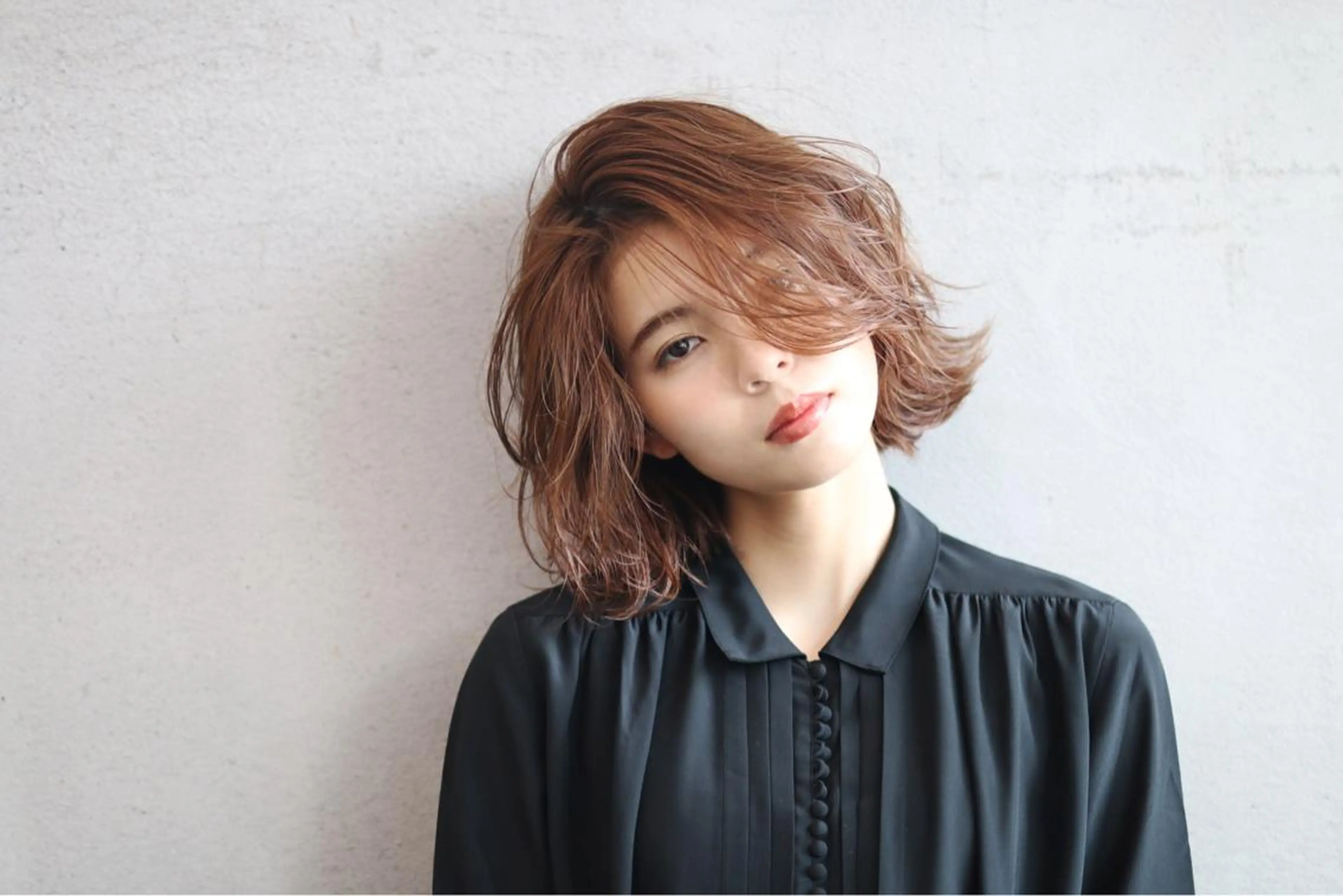 ショート カラー ボブ カット ヘアカラー ボブ/ショート/ 白髪染め/メンズ葛西のヘアスタイル