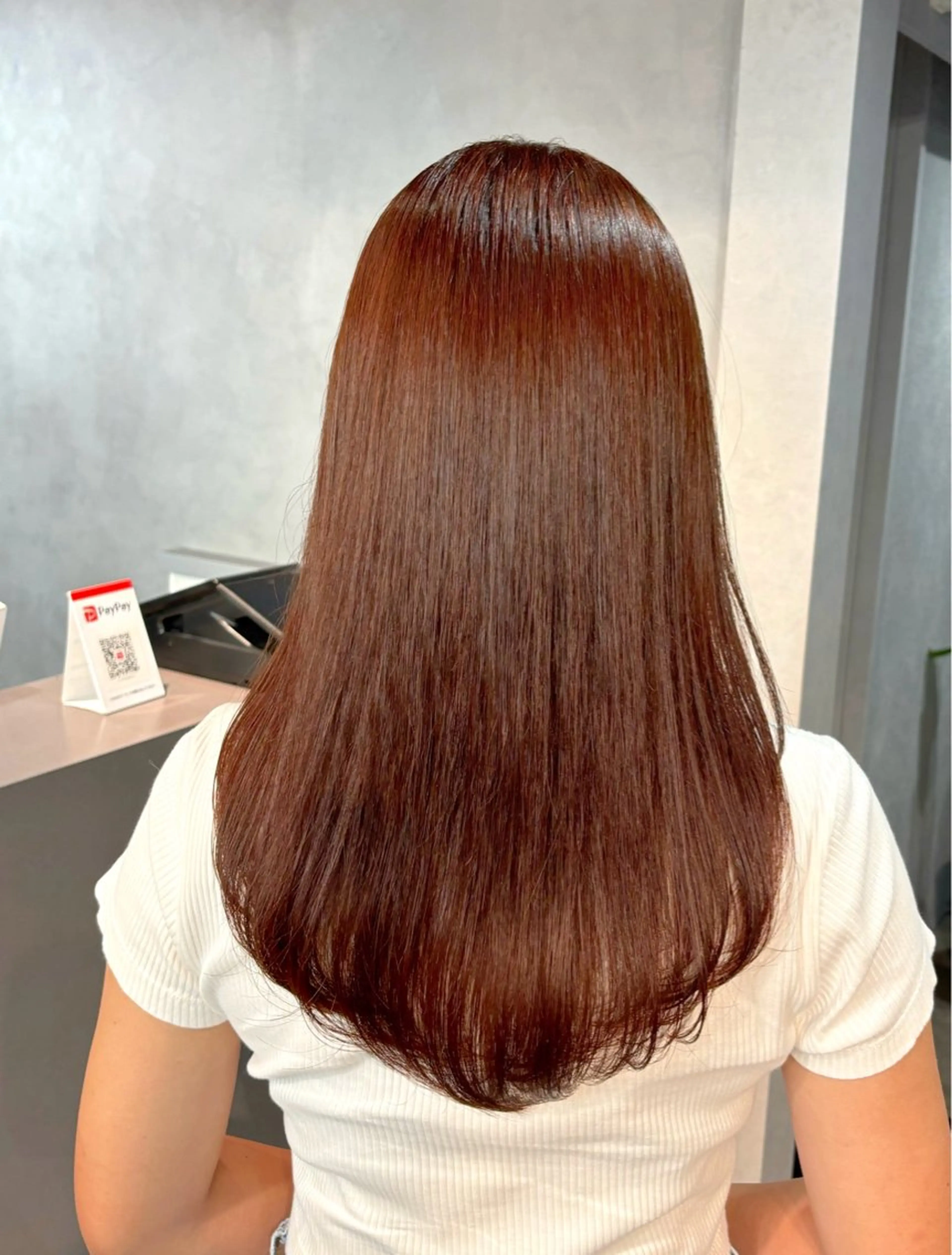 セミロング オレンジブラウン カット ヘアカラー トリートメント レイヤーカット×暖色 カラー🎀ASAKAのヘアスタイル