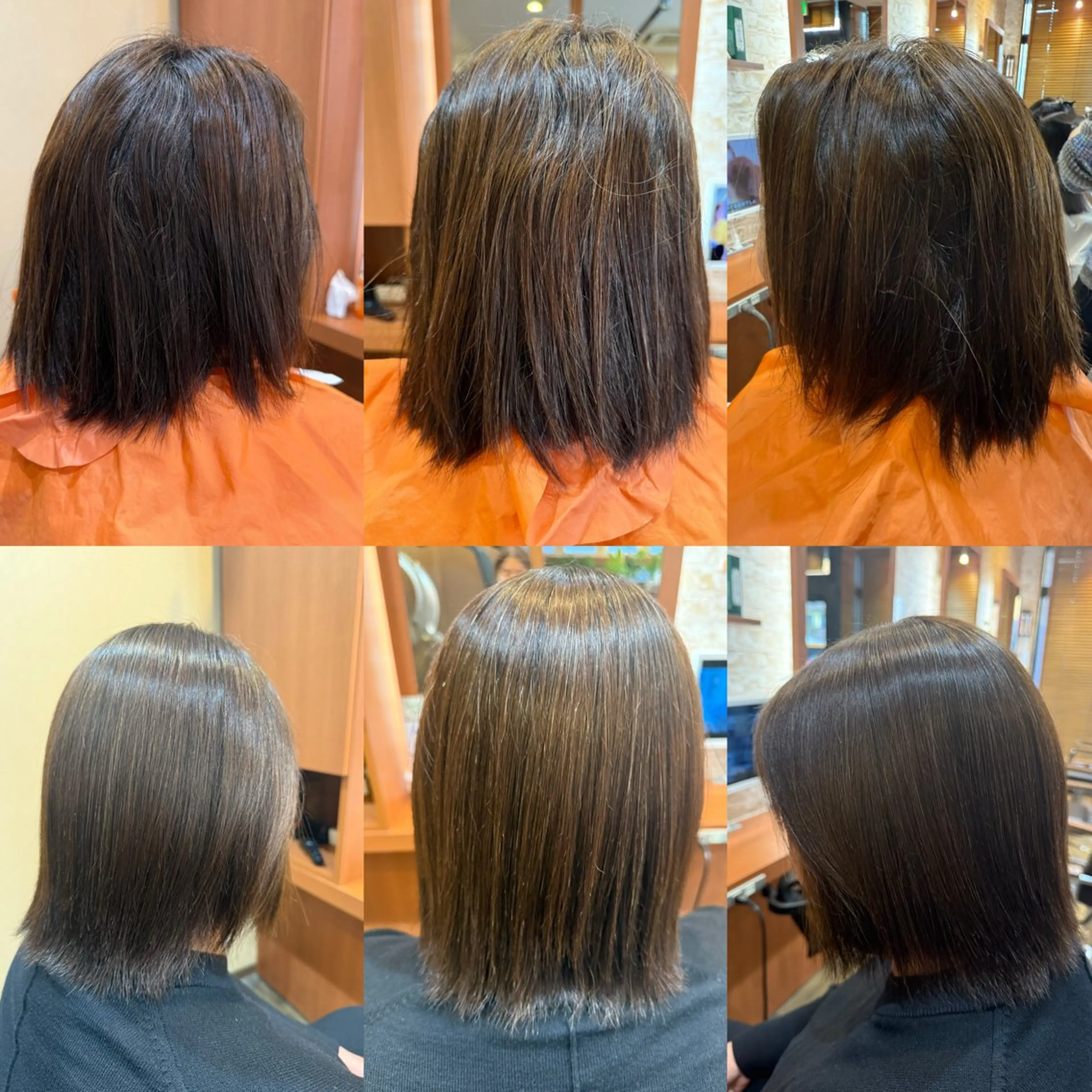 ミディアム 縮毛矯正 山口 博司のヘアスタイル