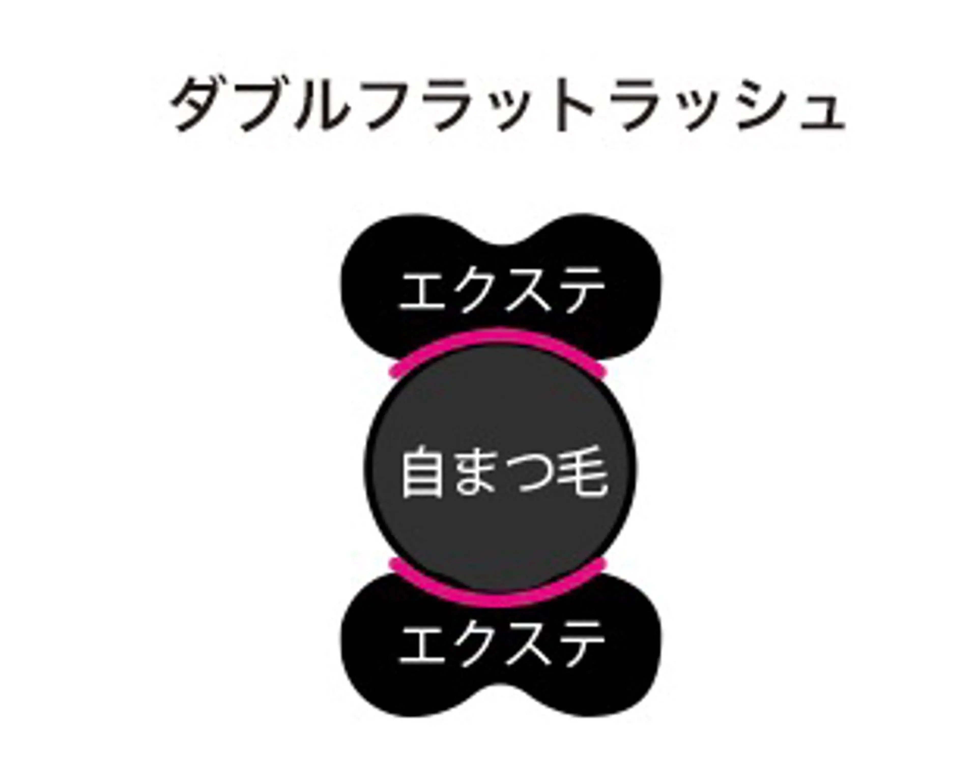 【ダブルフラットラッシュ】★史上最高の持続力&ボリューム感70束140本¥5980の写真