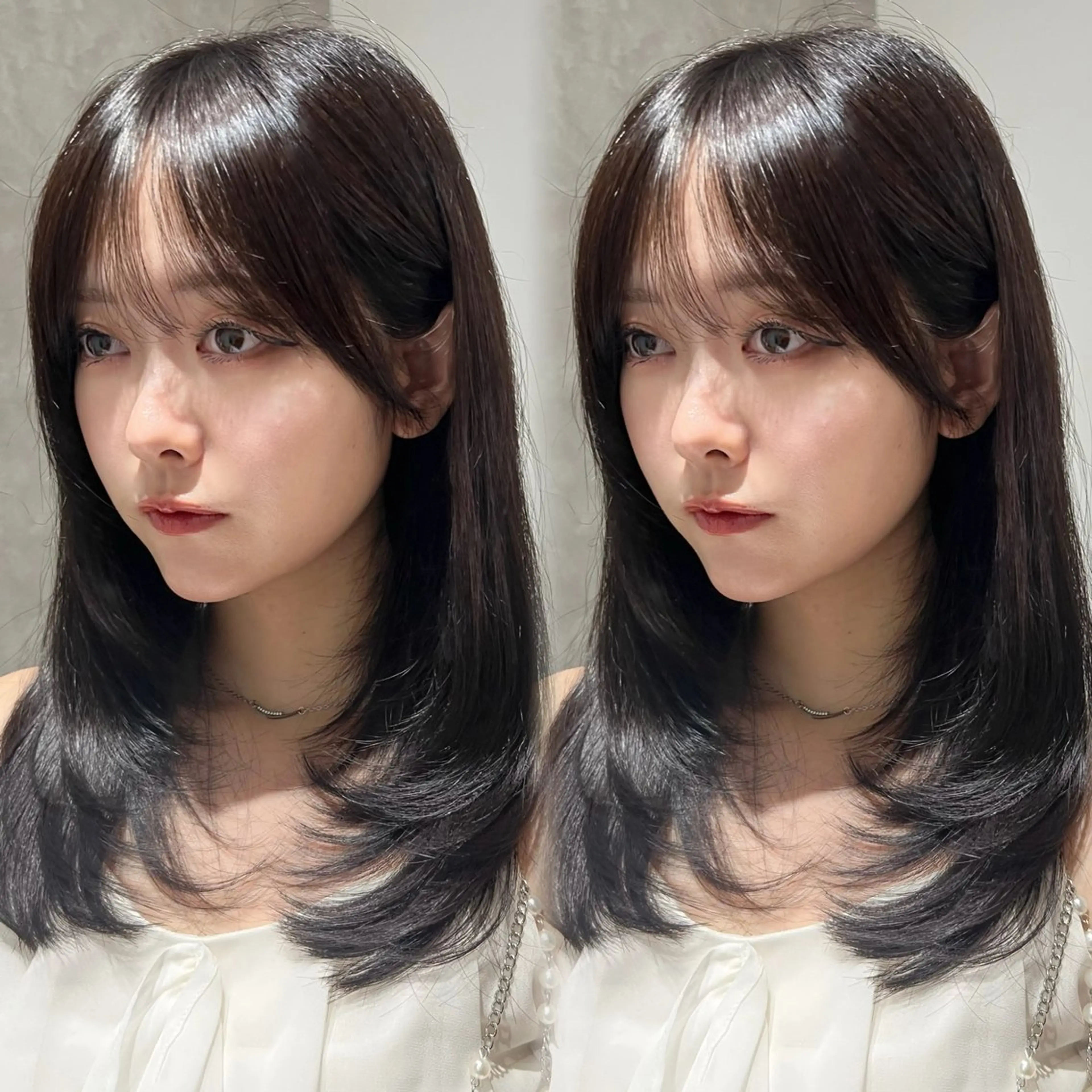 セミロング レイヤーカット ローレイヤー カット トリートメント Euphoria新宿店所属・新宿/透明感カラー/ 縮毛矯正/SHOKIのヘアスタイル