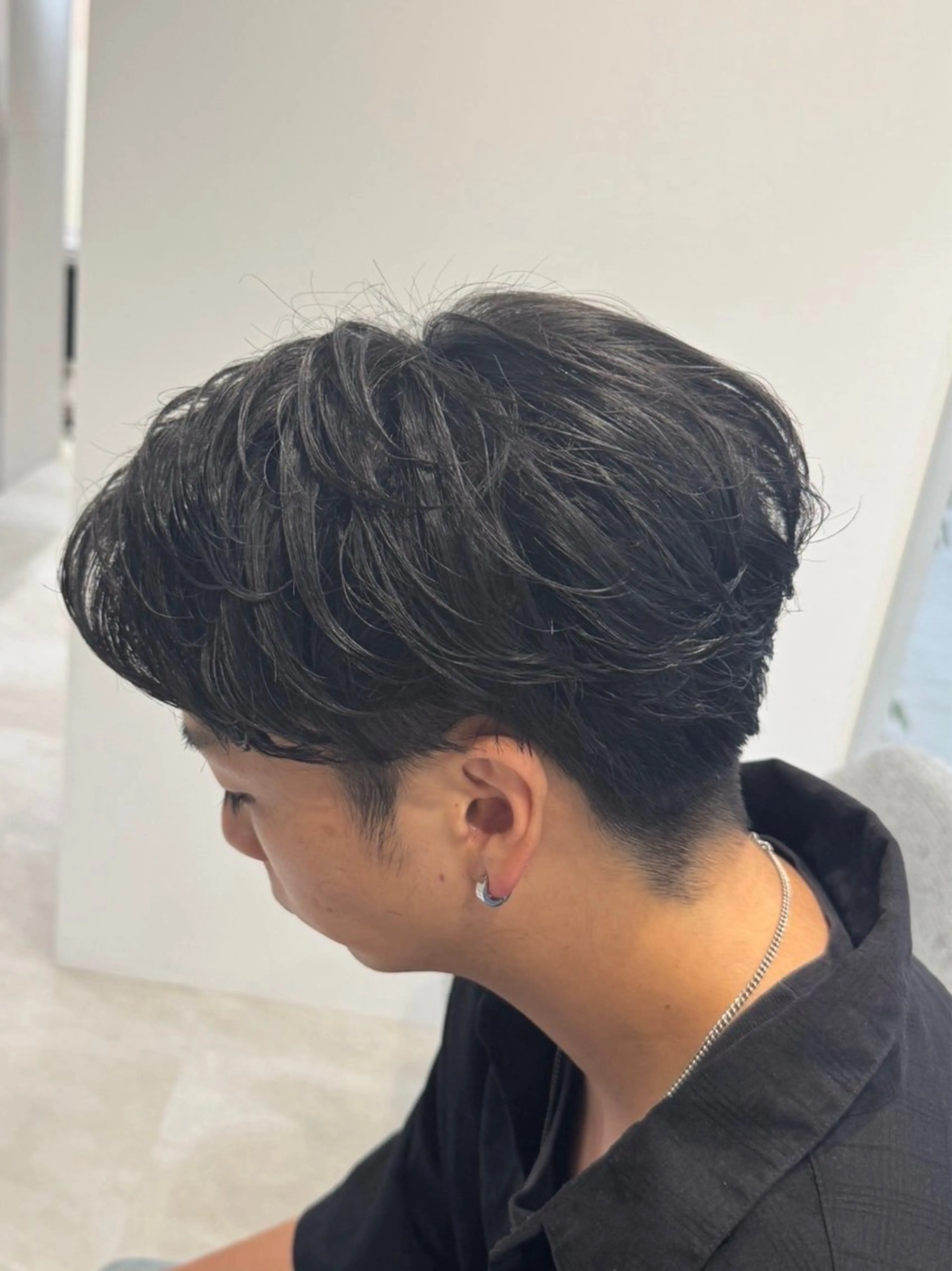 メンズカット+毛流れニュアンスパーマの写真