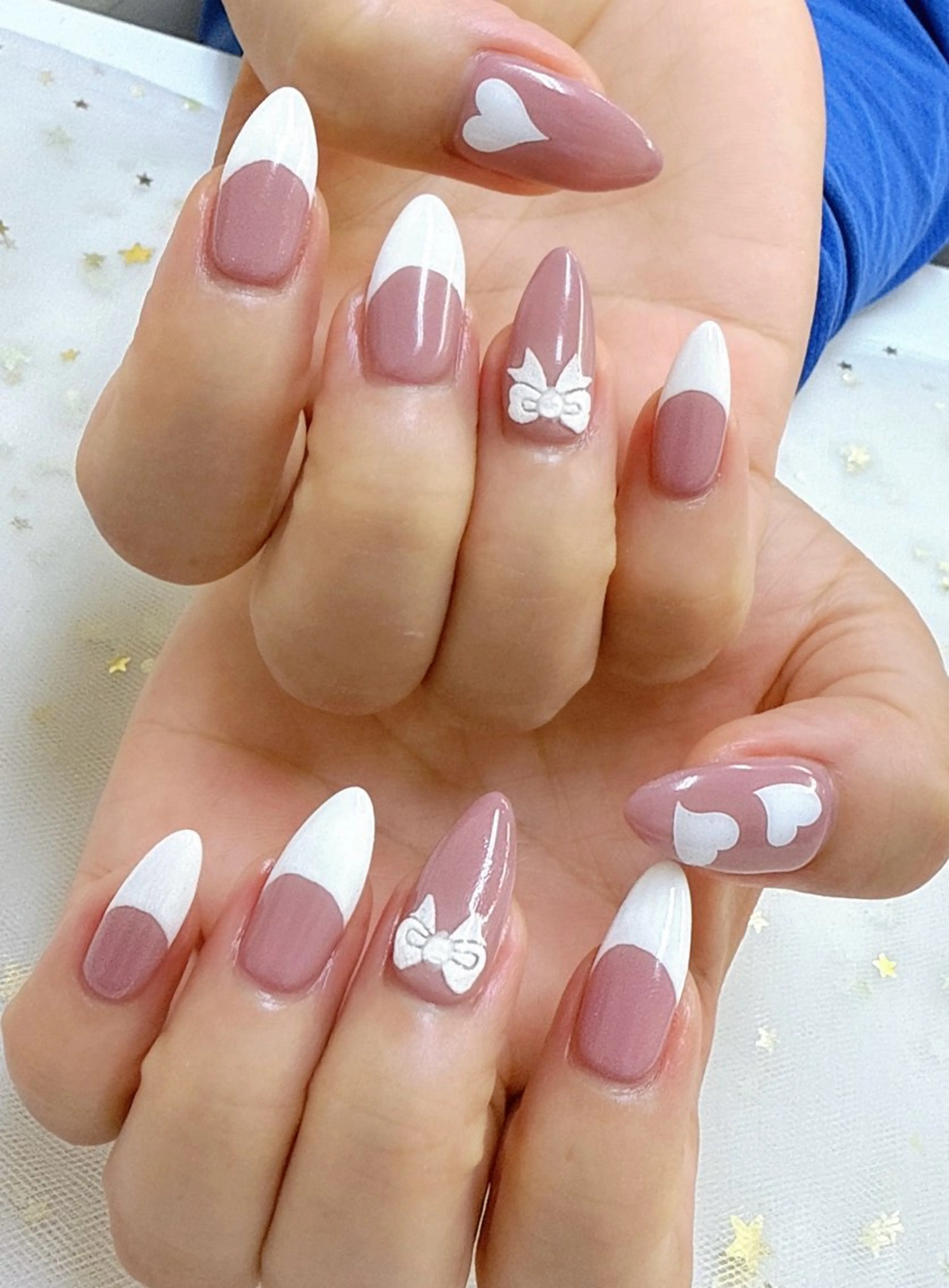 ネイル フレンチネイル ハンドネイル 上福岡 らんらんのネイルデザイン