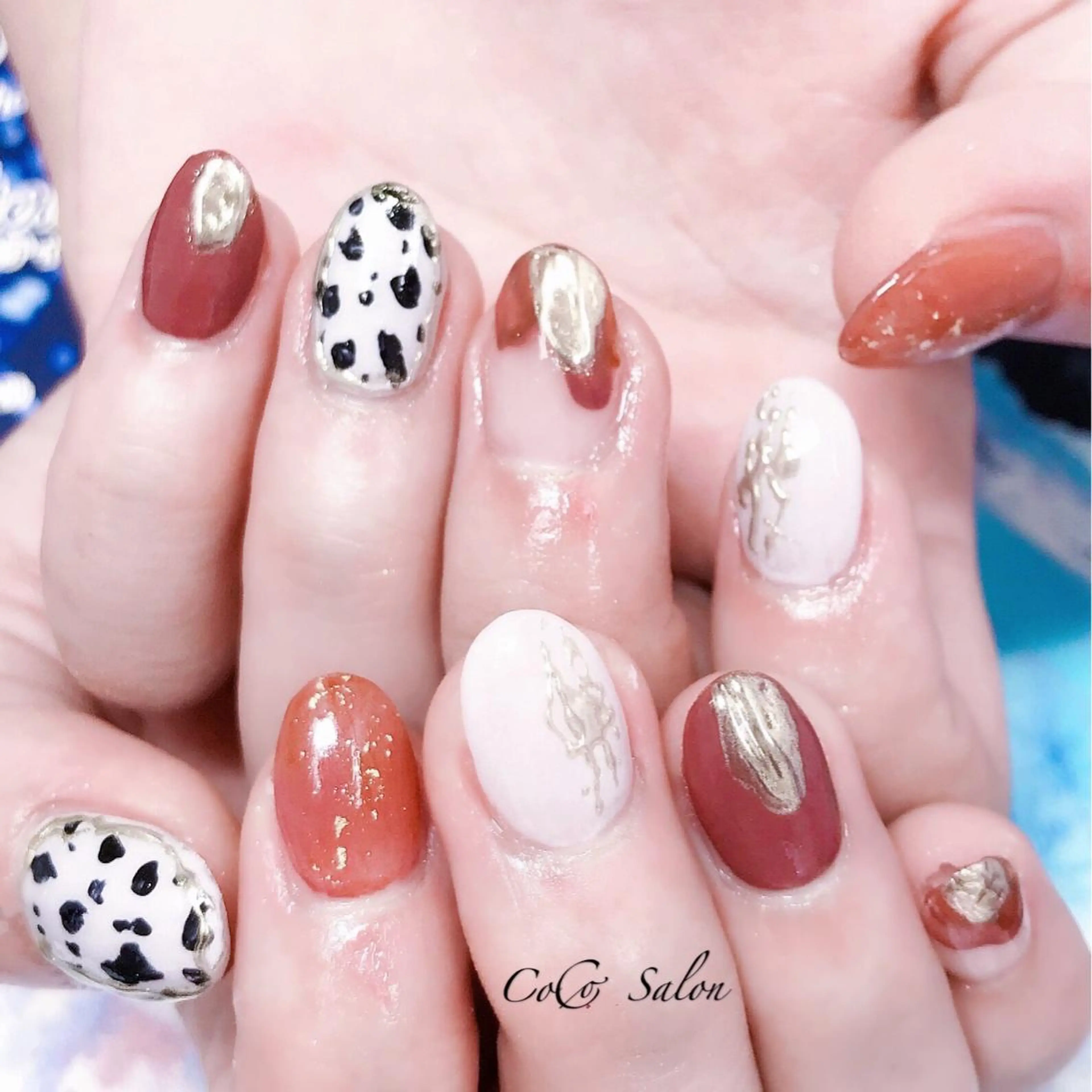 ネイル アニマル柄 ミラーネイル CoCoSalon ネイル/まつ毛予約のネイルデザイン