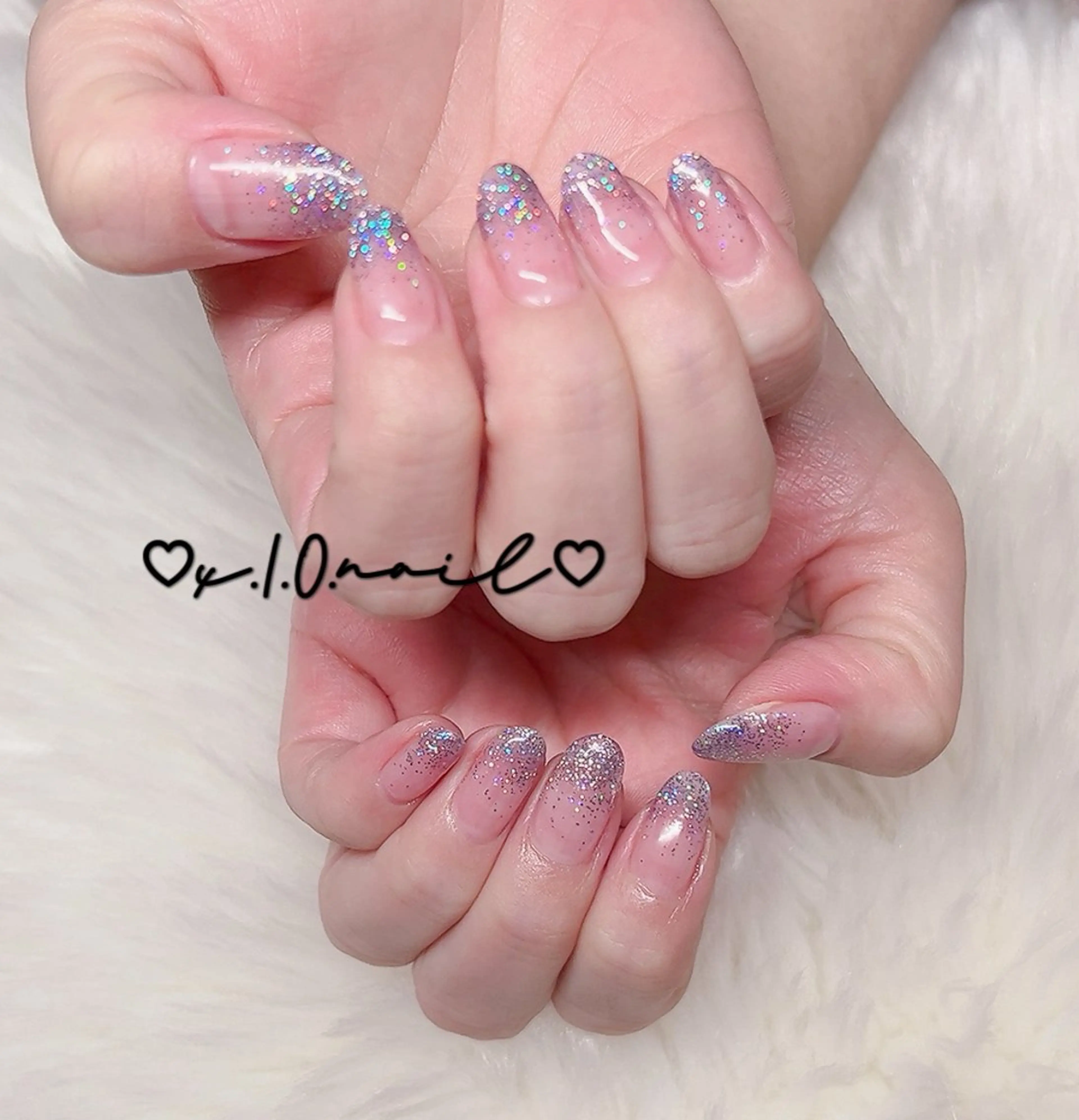 ネイル グラデーション ラメ(グリッター) ラメグラデーション ハンドネイル x.1.0.nail ♡Cのネイルデザイン