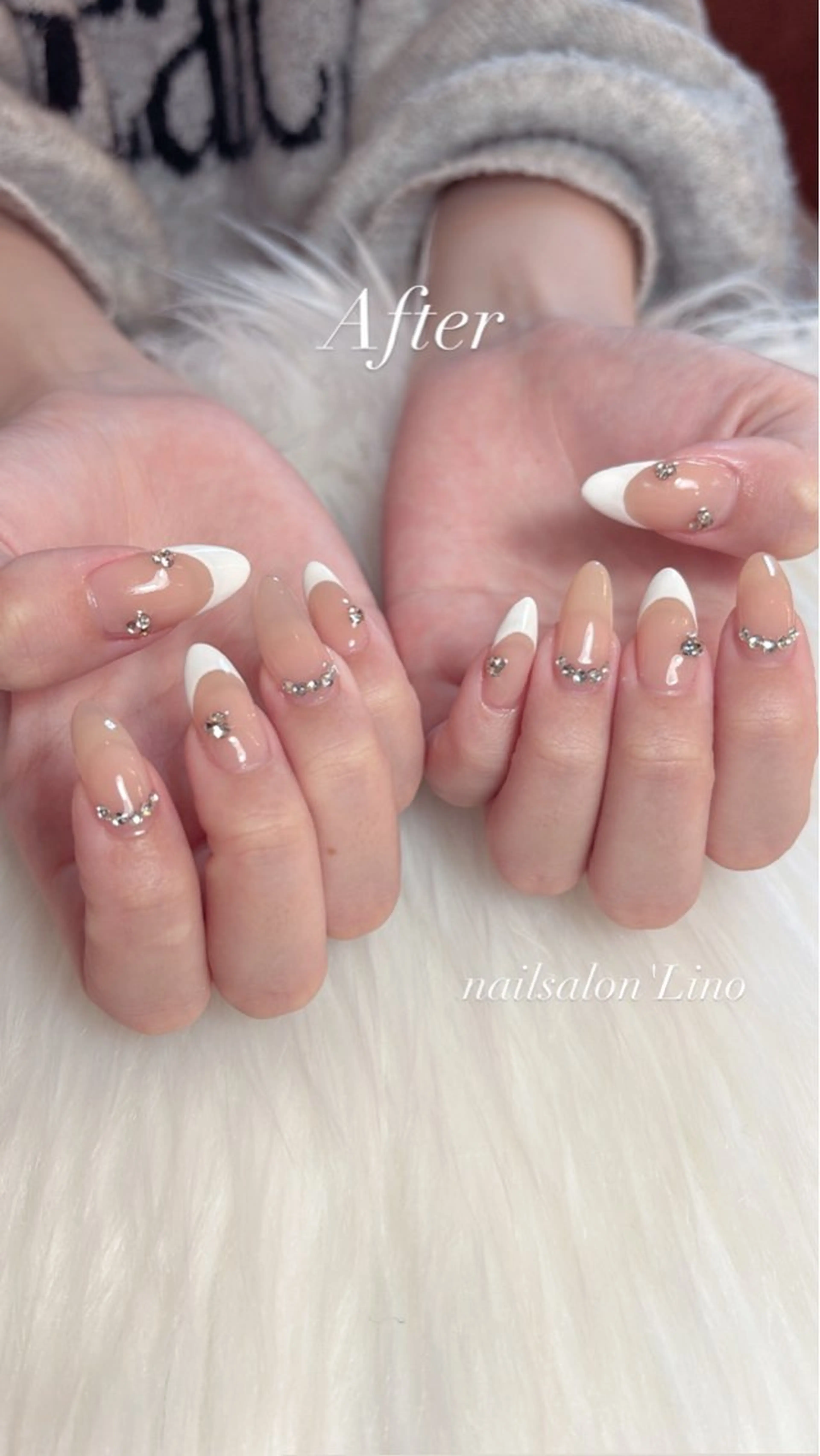 ネイル フレンチネイル シンプルネイル ハンドネイル Lino𓂃⟡.· Chizuruのネイルデザイン