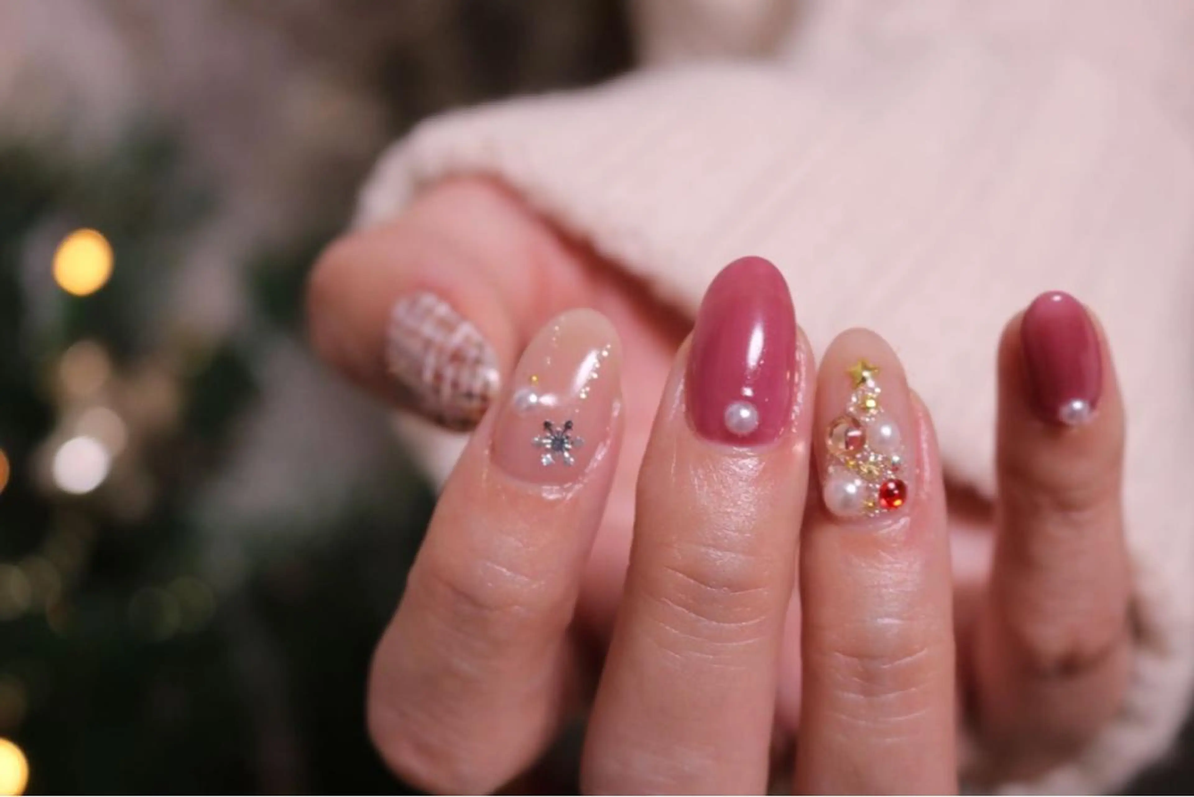 ネイル オーロラネイル 長さ出し ジェルネイル 韓国ネイル 持ち込み ハンドネイル MH Nailのネイルデザイン