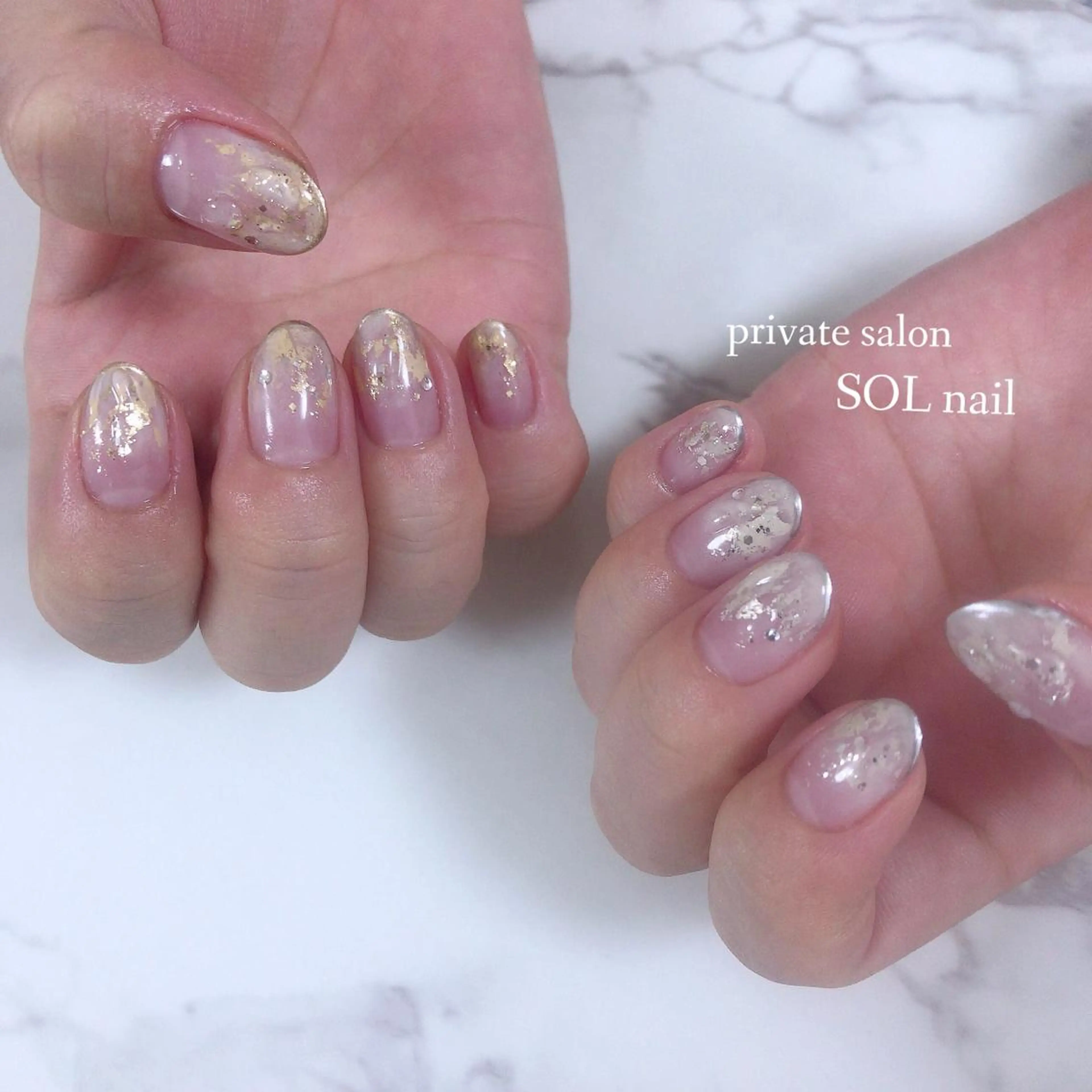 ネイル ニュアンスネイル ハンドネイル SOL NAILのネイルデザイン