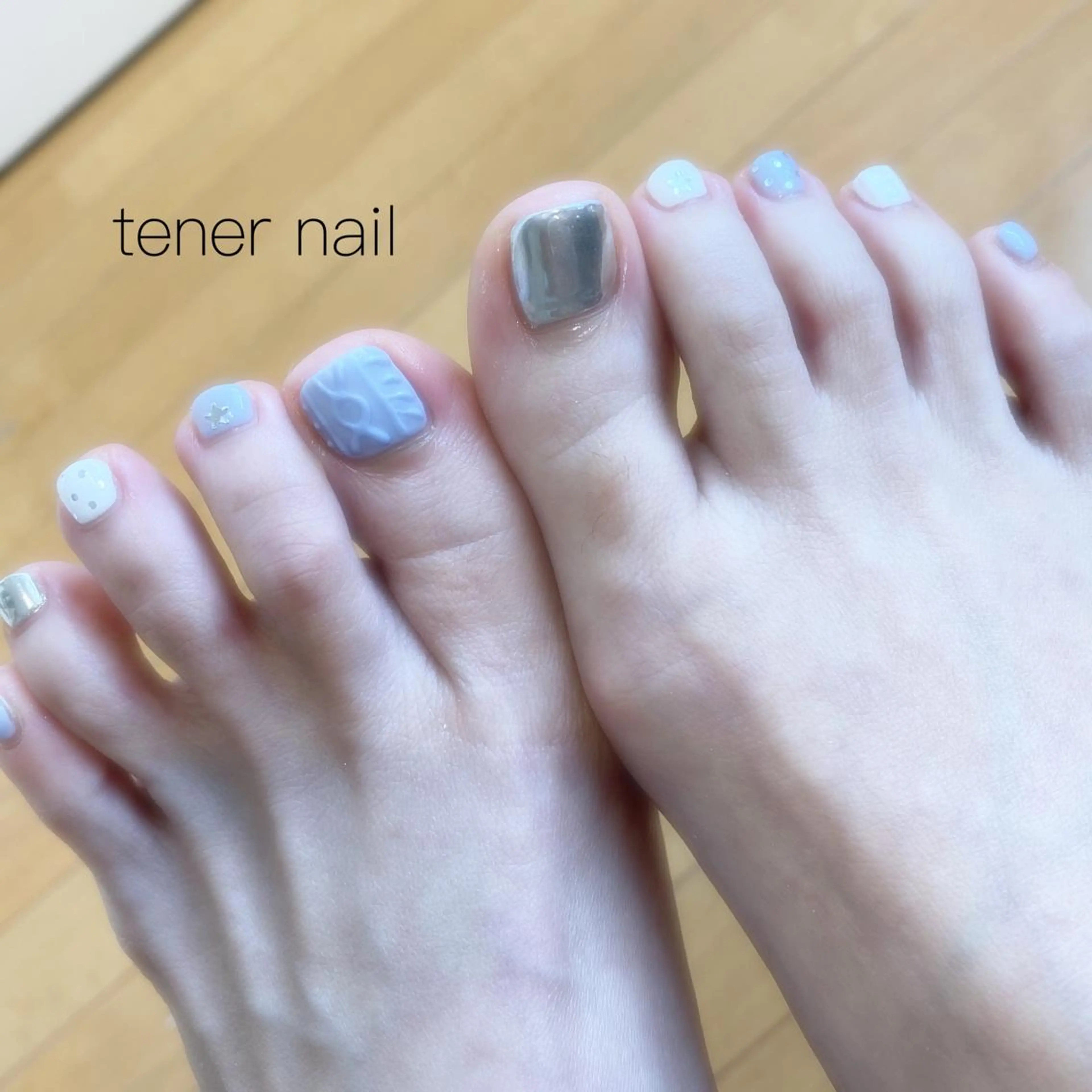 ネイル ドット フットネイル ミラーネイル 持ち込み tener  nail  テネルネイル所属・テネルネイル tener nailのネイルデザイン