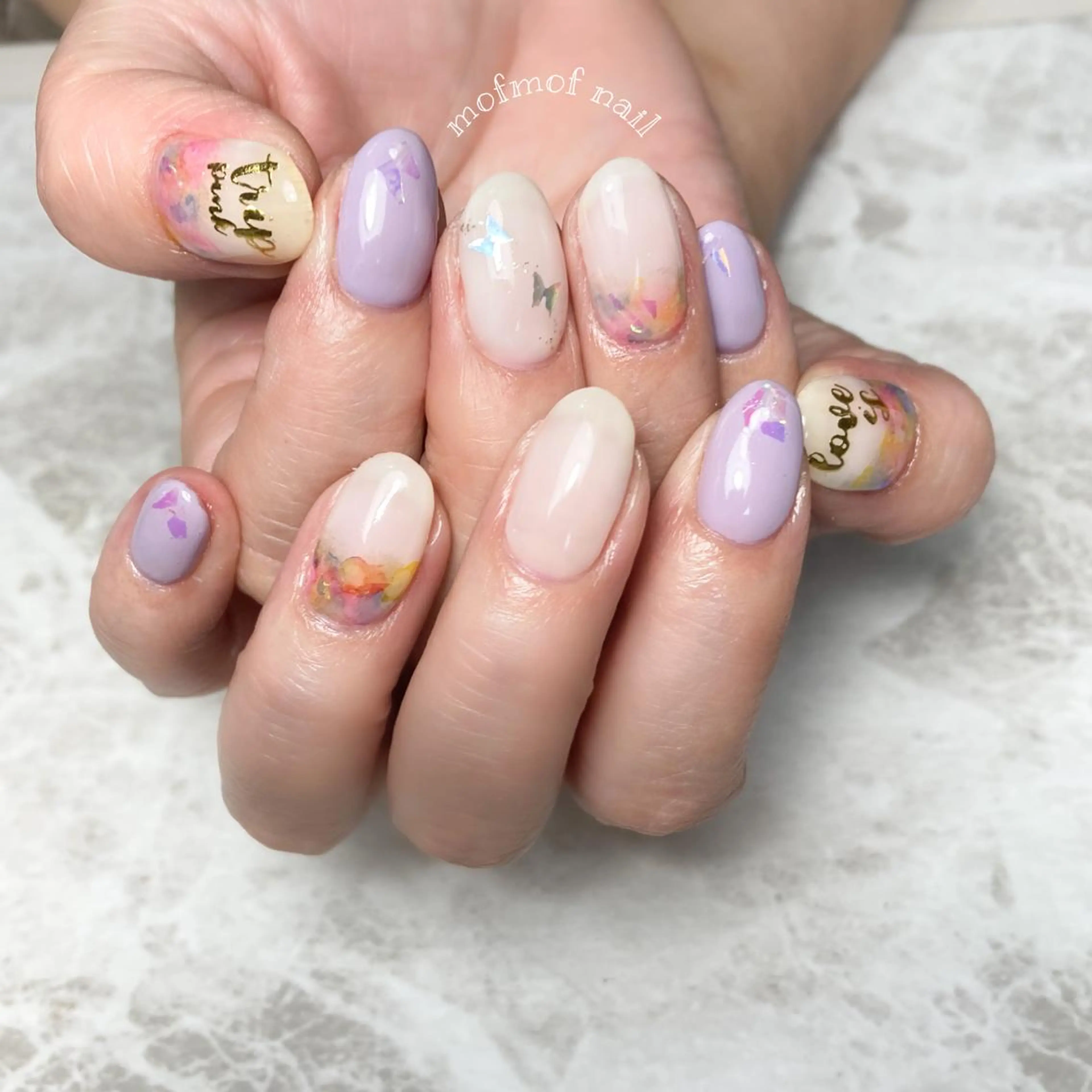 ネイル 韓国ネイル 夏ネイル ハンドネイル mofmofnail 🌿shimizuのネイルデザイン