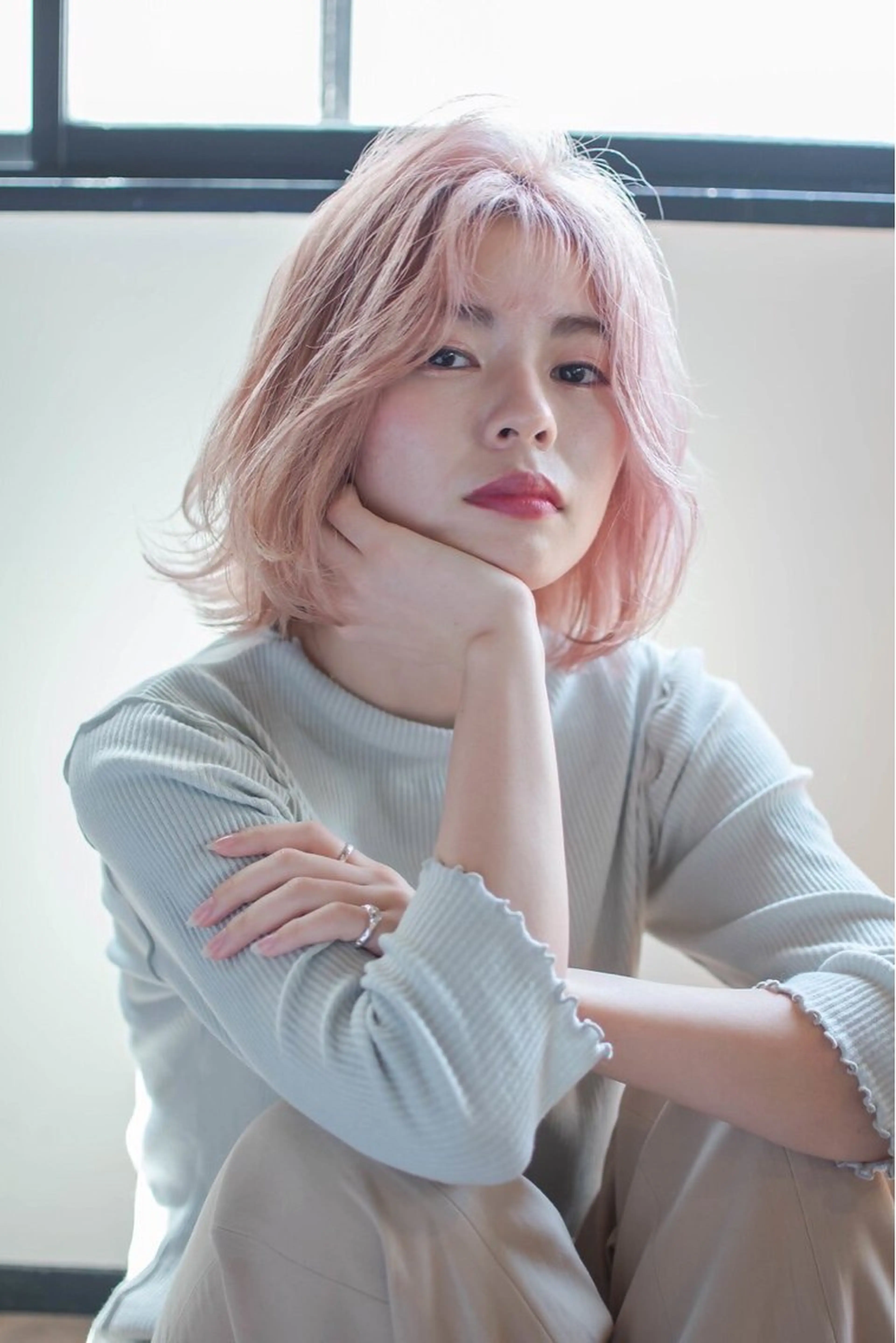 カラー ulu by dot.所属・かがみはやと 髪質改善/縮毛矯正のヘアスタイル