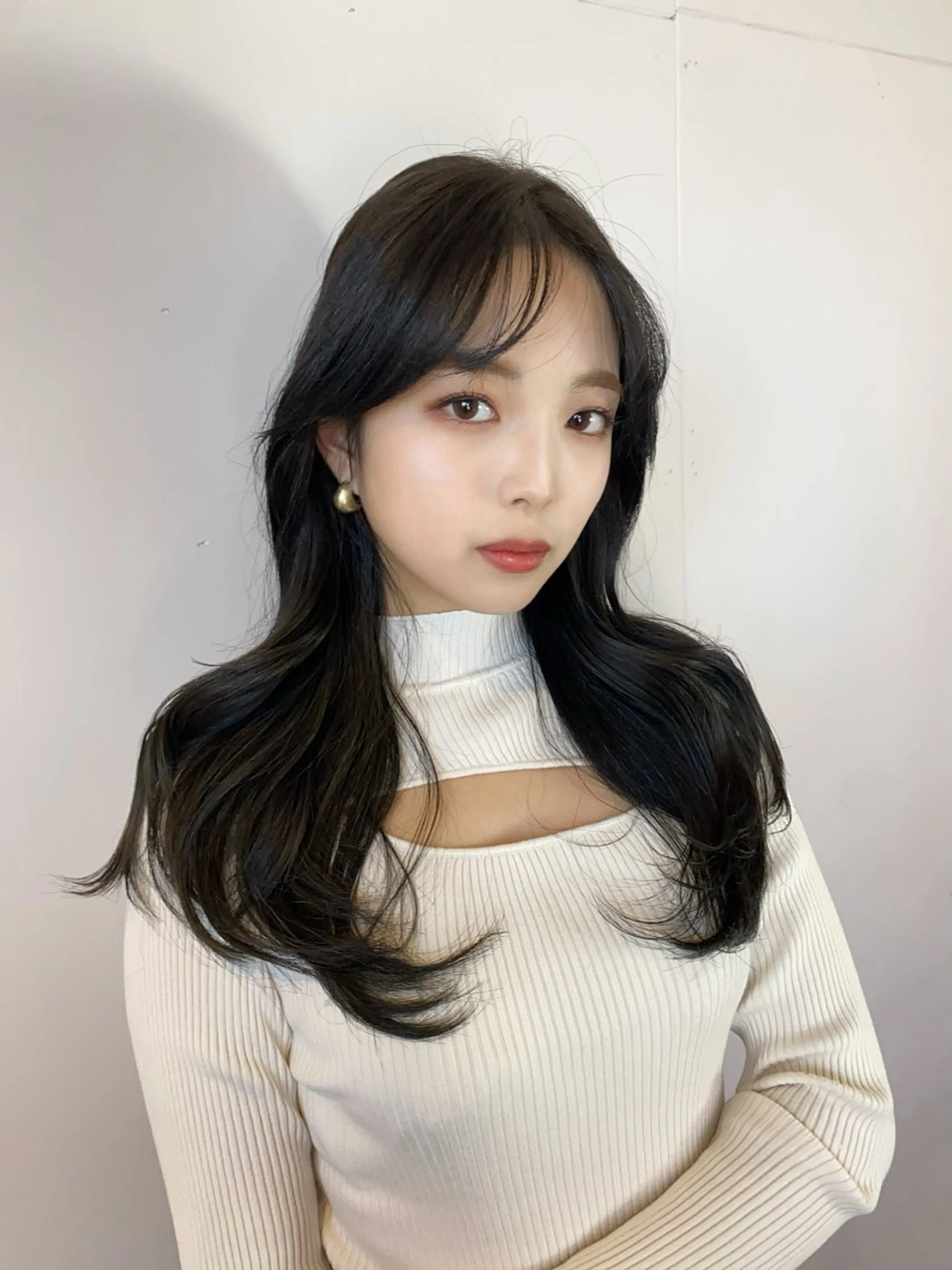 ロング 韓国風ヘア 永田竜一/ 小顔くびれレイヤーのヘアスタイル