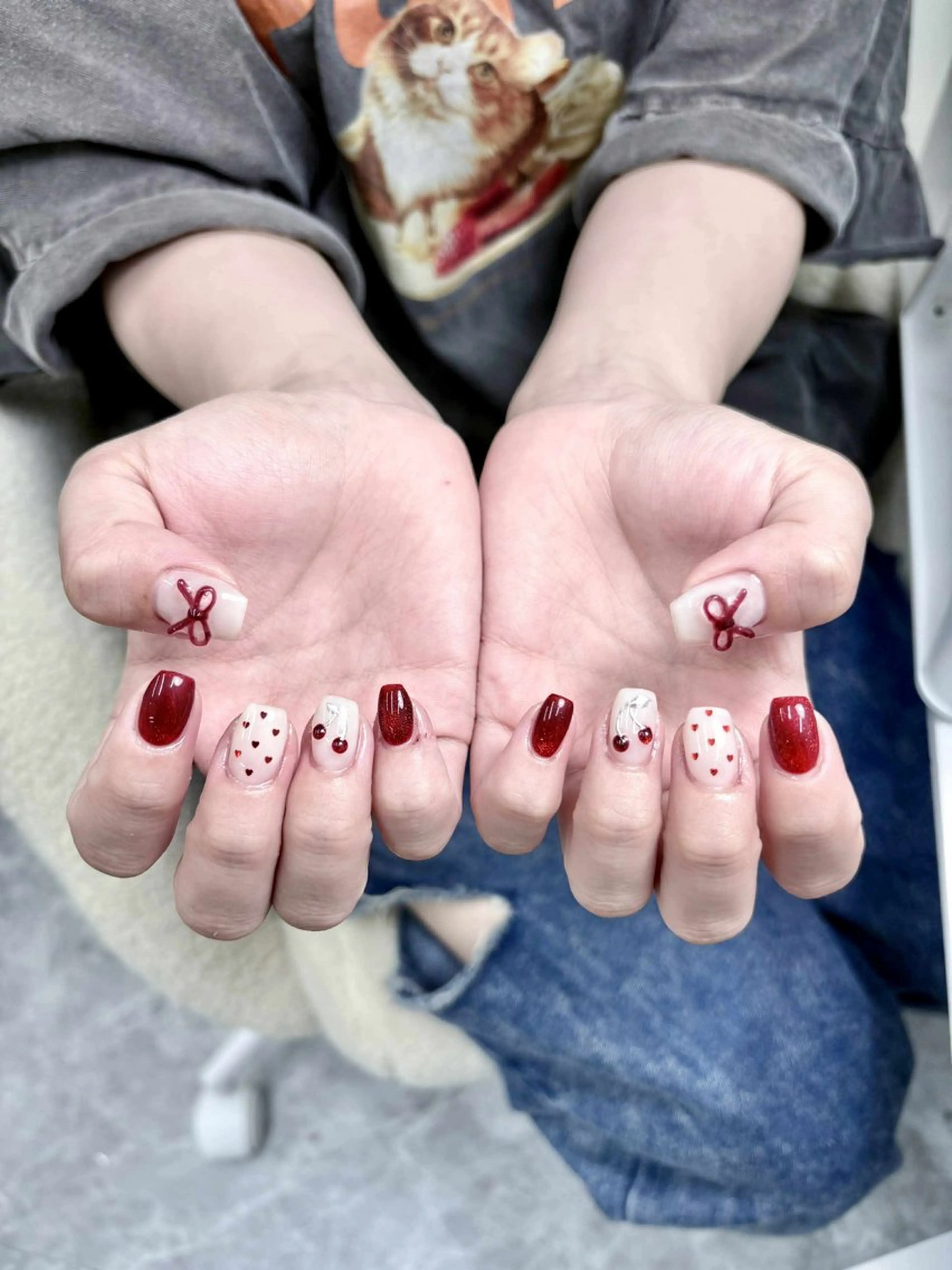 ネイル アートネイル ジェルネイル キラキラネイル 持ち込み ワンホンネイル ハンドネイル ハンドケア Panda chan Novaのネイルデザイン