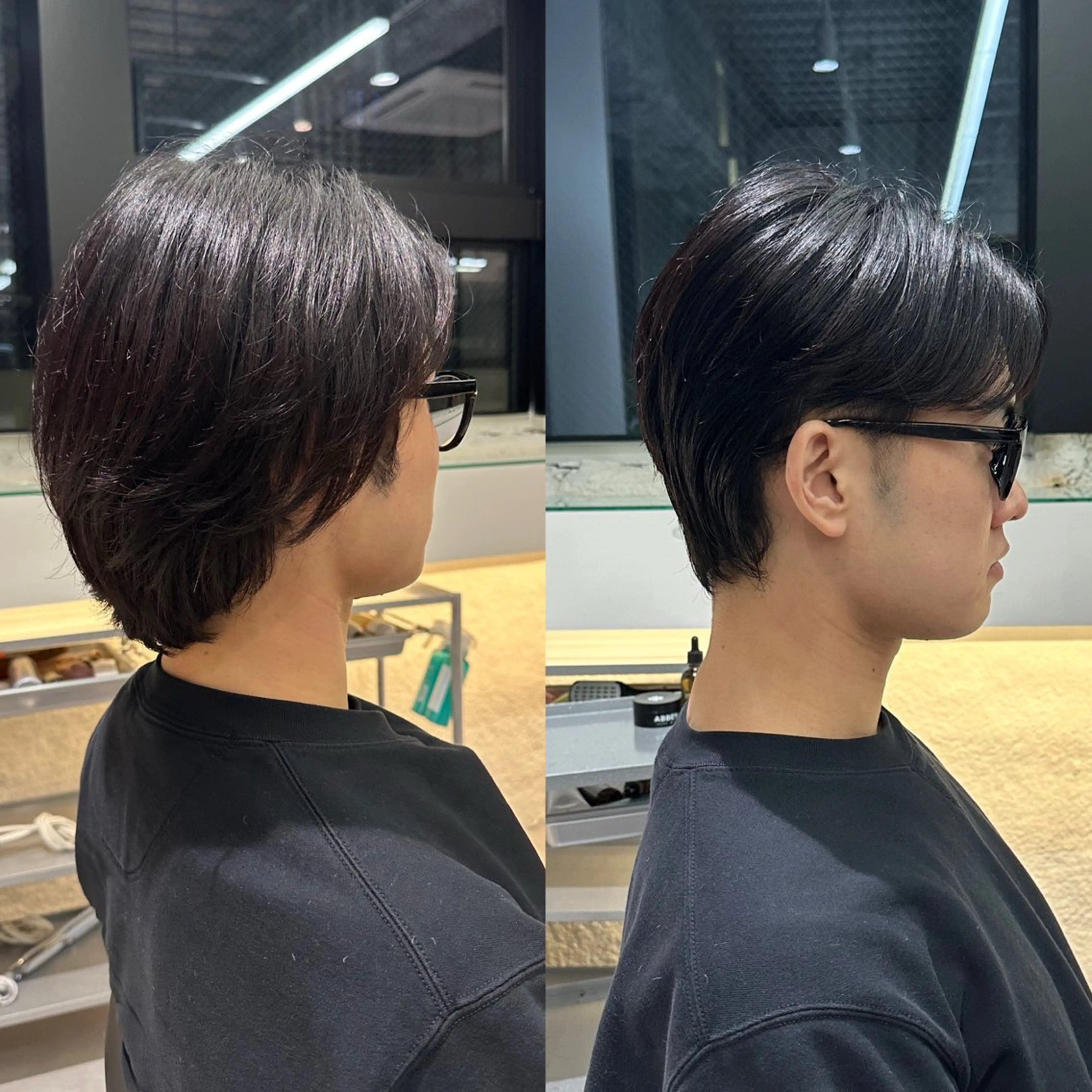 ショート カラー パーマ メンズ 縮毛矯正 美容室のヘアスタイル