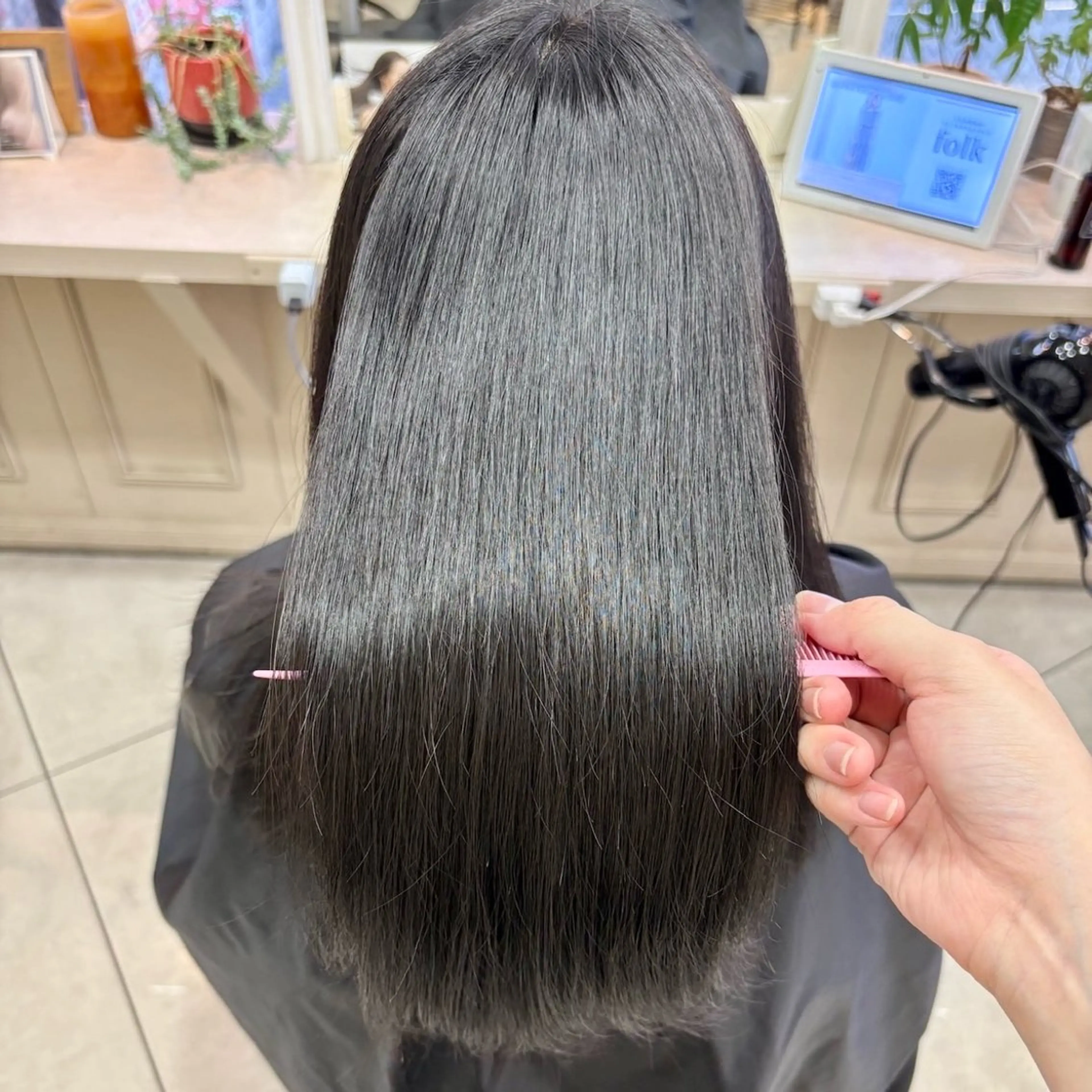 セミロング 縮毛矯正 トリートメント ボブ職人/ボブ縮毛 髪質改善のヘアスタイル