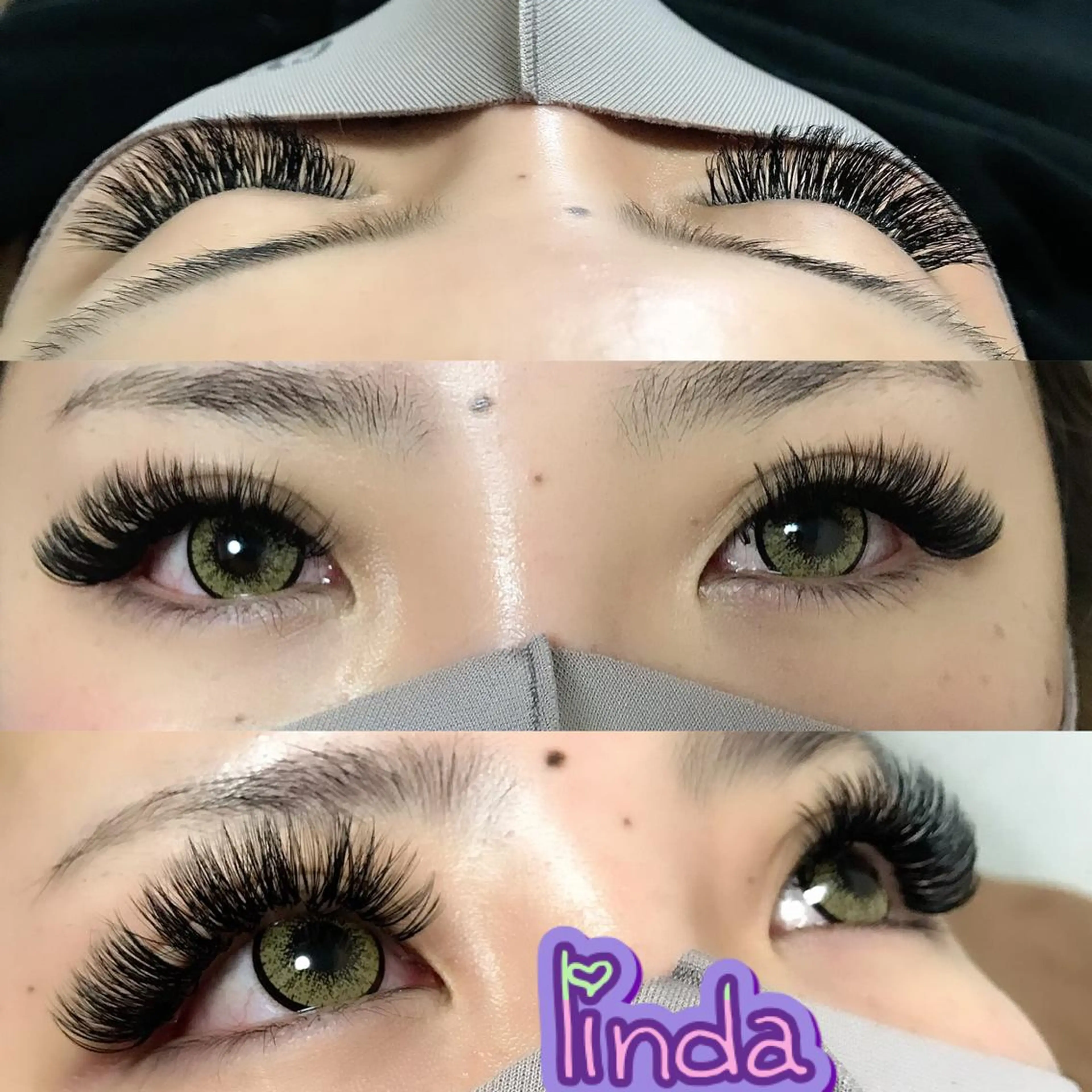 マツエク・マツパ 付け放題 ボリュームラッシュ linda lashesのマツエク・マツパデザイン