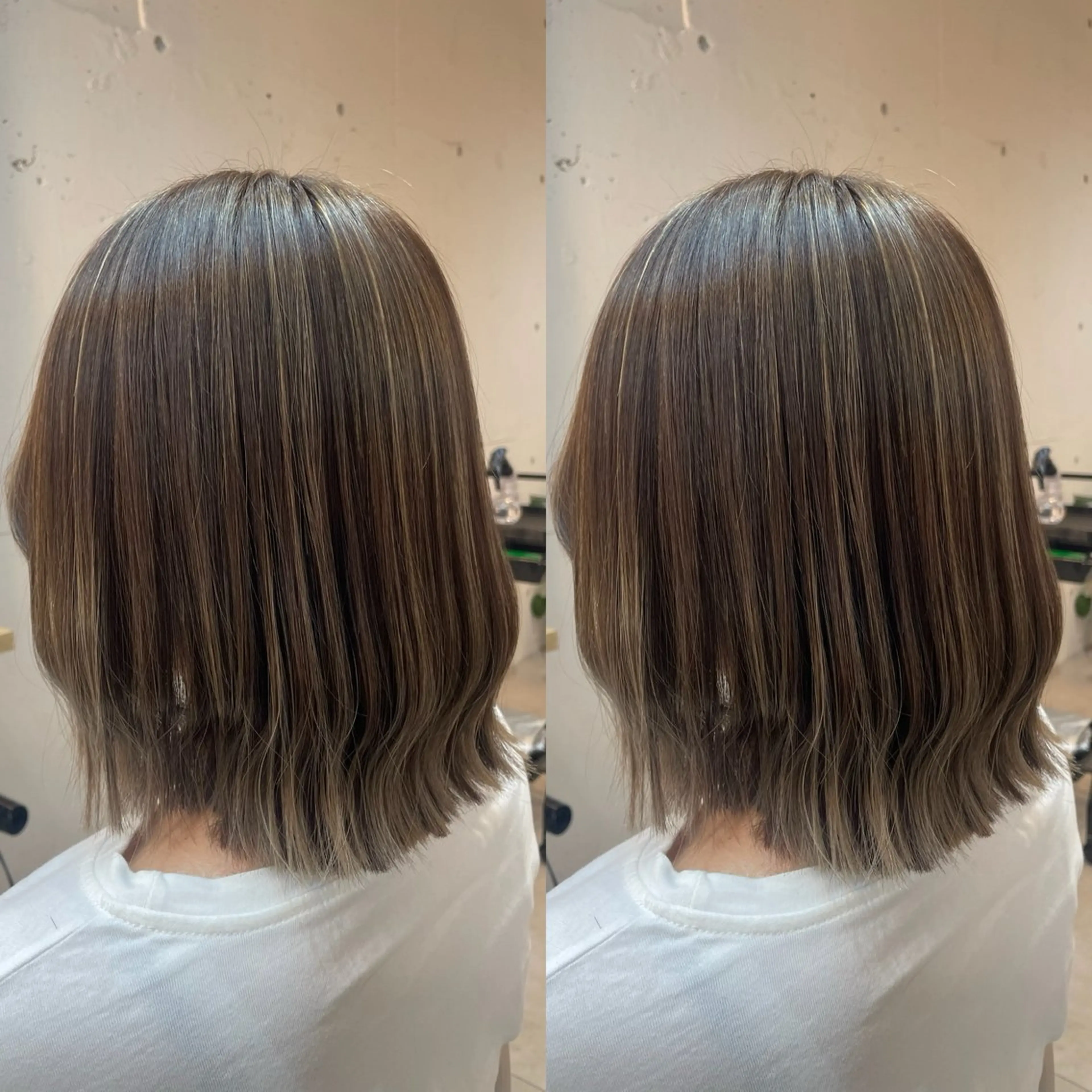 ミディアム カラー カット ヘアカラー トリートメント ヘアセット ブリーチ無しダブル カラー🦕まどかのヘアスタイル