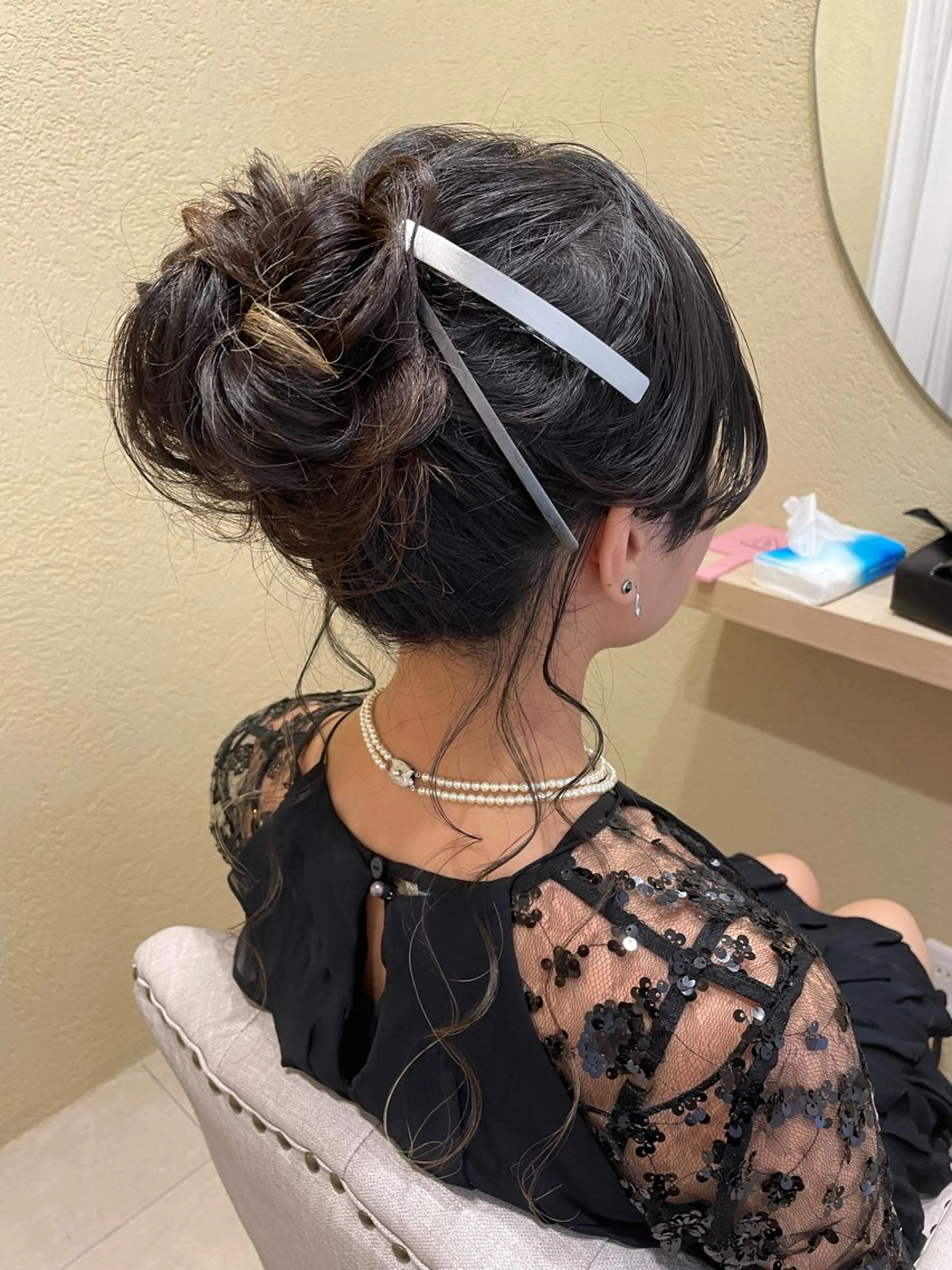 ロング ヘアアレンジ ヘアセット 大賀 祐未のヘアスタイル