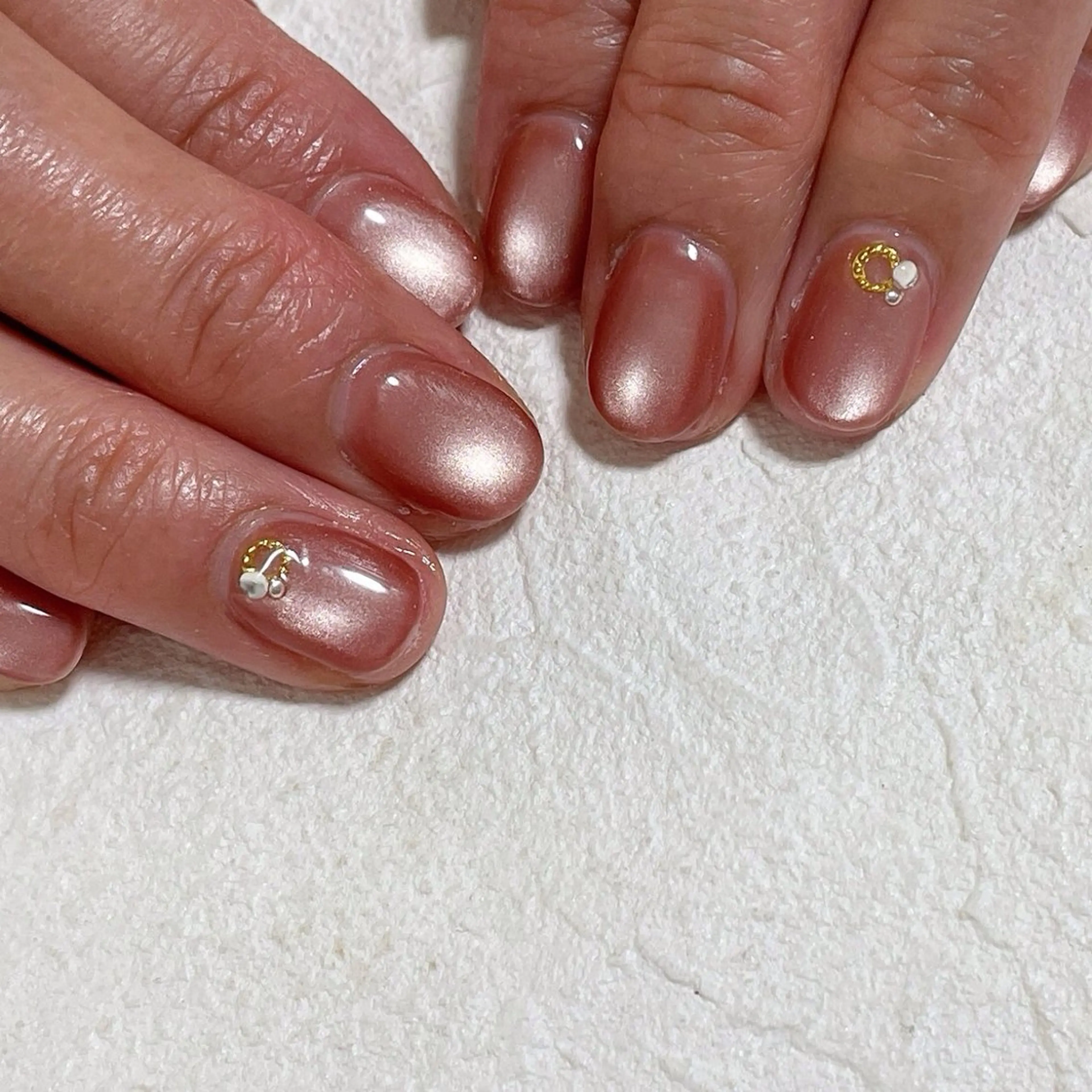 ネイル オーロラネイル フットネイル フレンチネイル ジェルネイル マグネットネイル ハンドネイル kiki nail 二子玉川のネイルデザイン