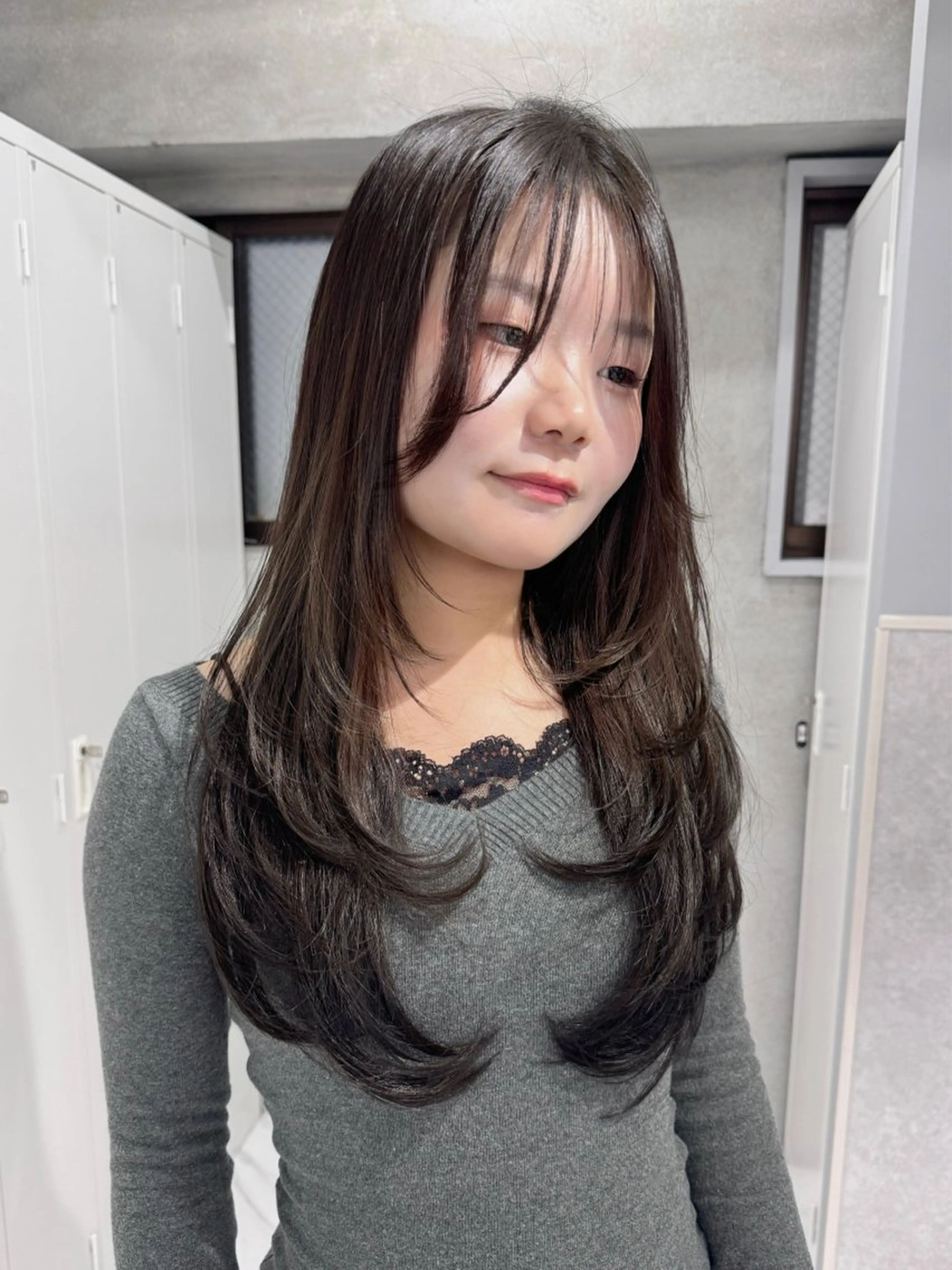 ロング レイヤーカット カット ヘアカラー トリートメント Mana/似合わせ レイヤー/ウルフのヘアスタイル