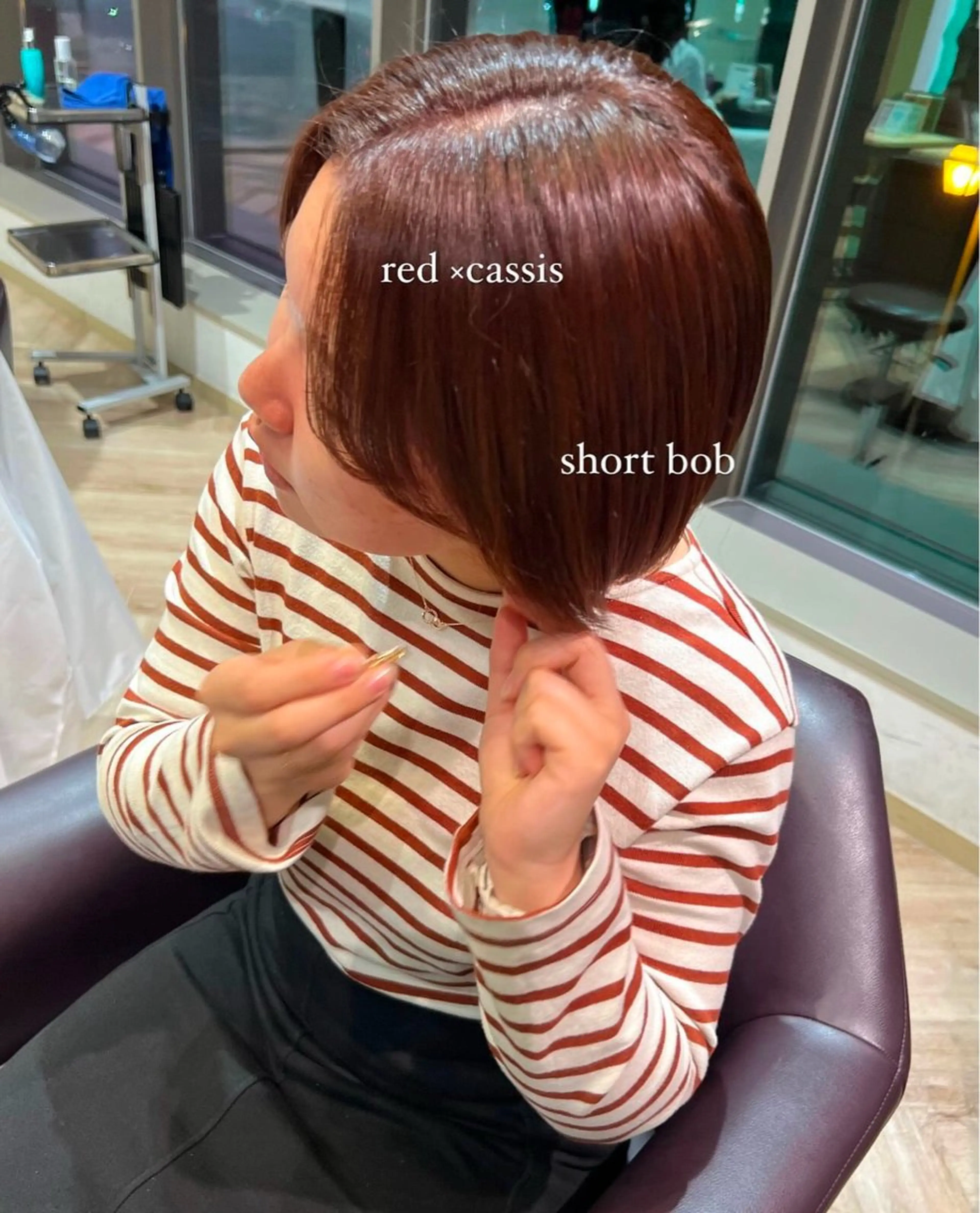 ショート ボブ 伸ばしかけ ショートヘア 加納千華 /ボブ/ぱつっとボブのヘアスタイル