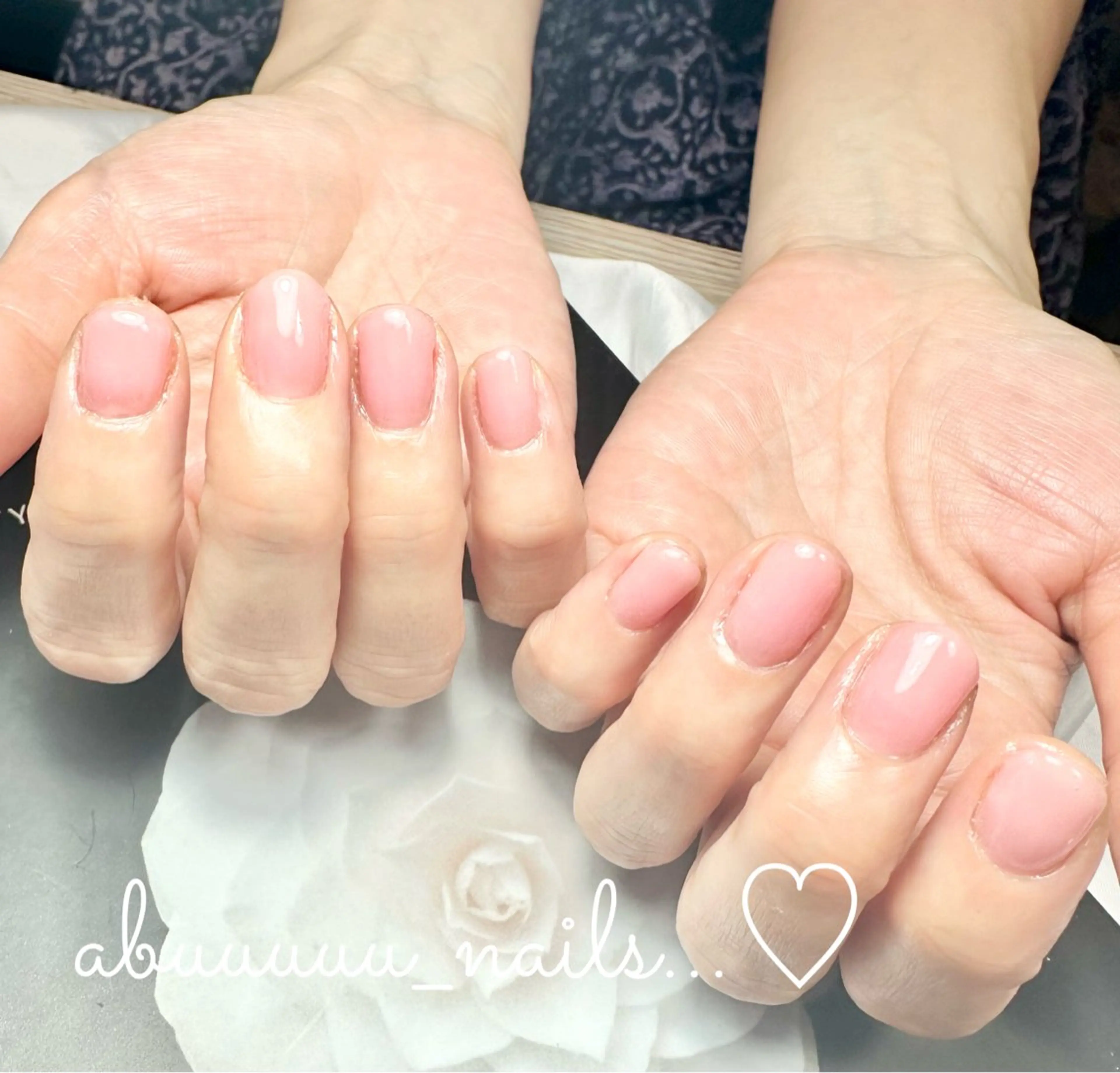 ネイル オフィスネイル ワンカラーネイル ピンク abuuuuu nailsのネイルデザイン