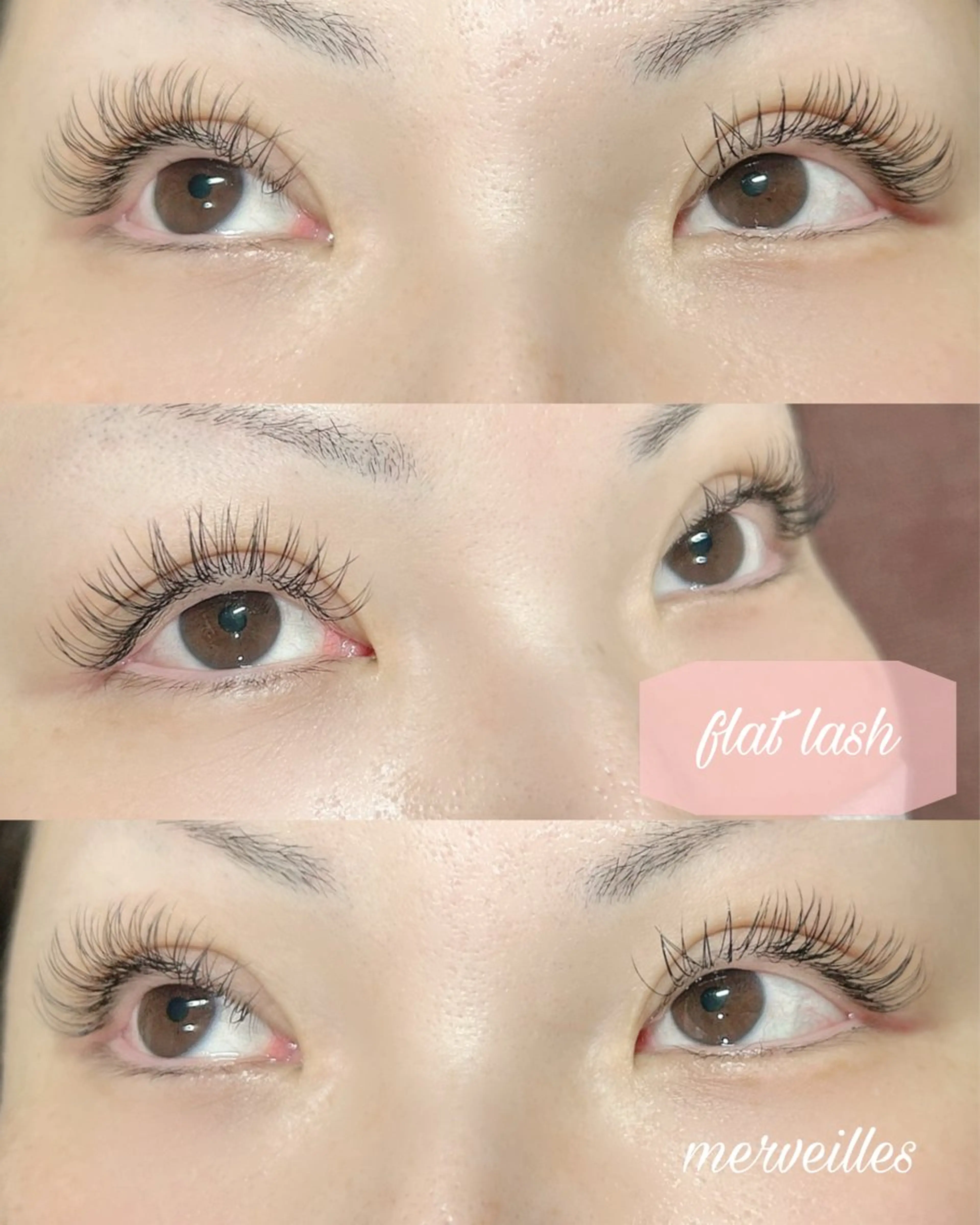 マツエク・マツパ 付け放題 フラットラッシュ マツエク merveilles所属・まつげ/整体/にきび ・アトピー専門サロンのマツエク・マツパデザイン