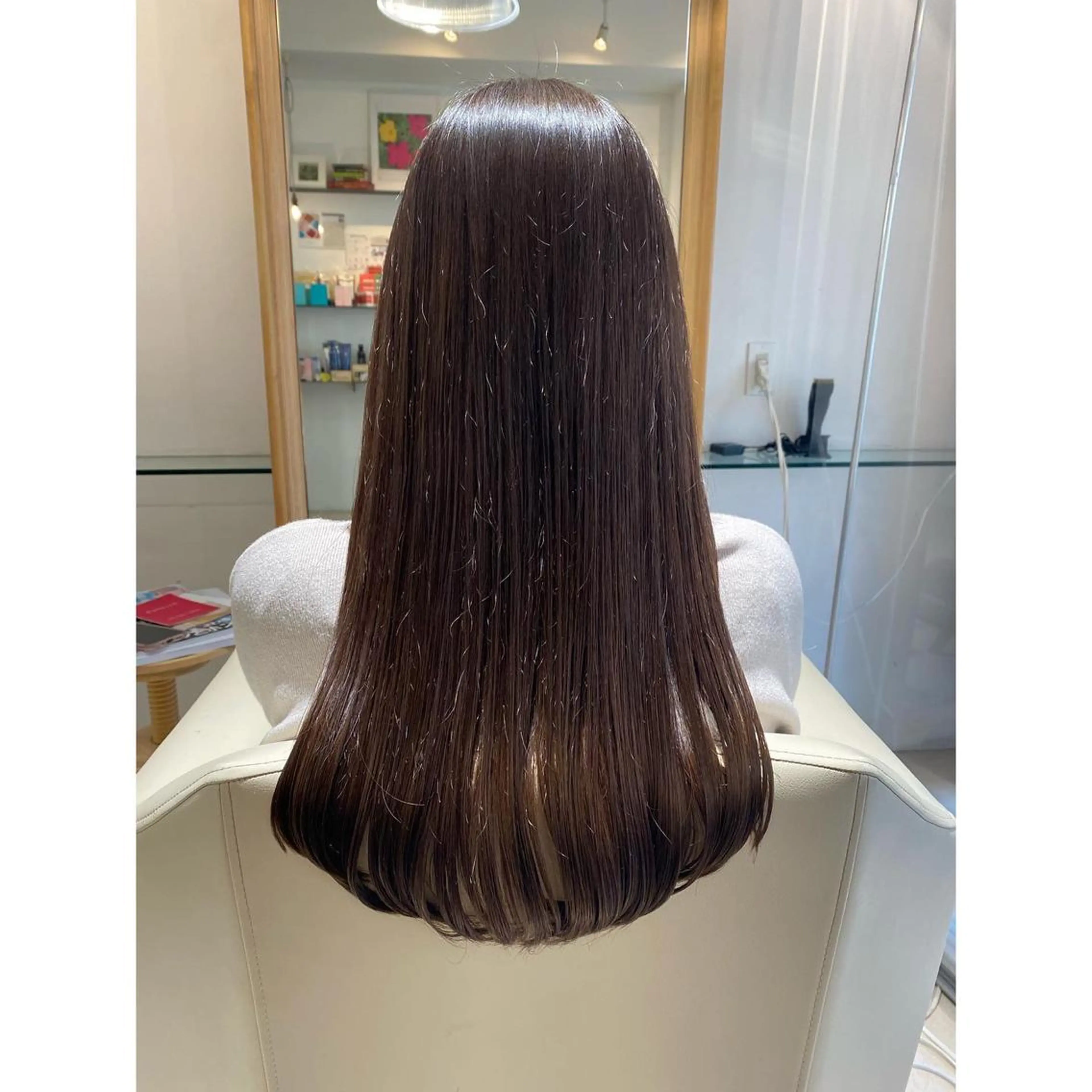 ロング カラー カット ヘアカラー 安永 涼のヘアスタイル