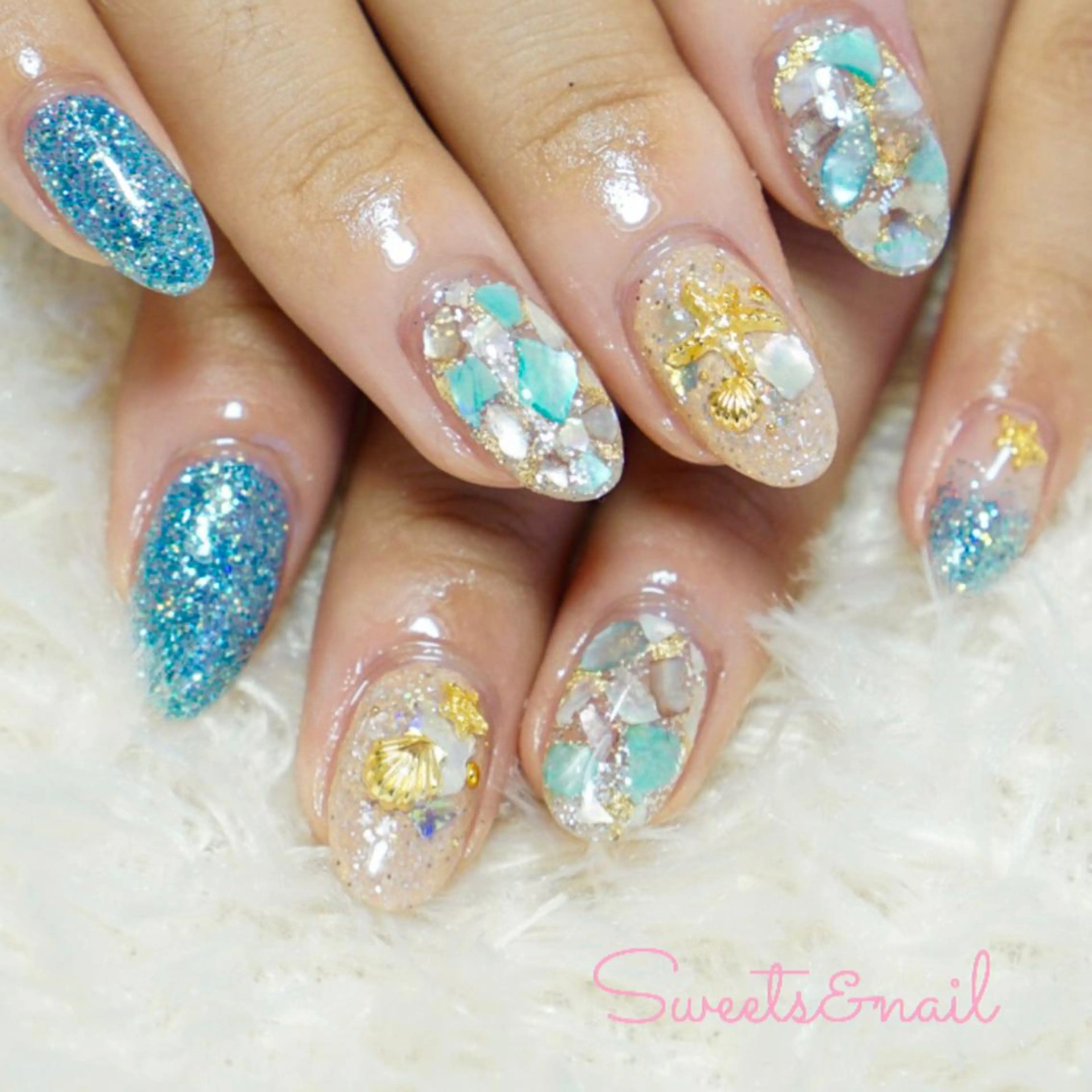 ネイル キラキラネイル Sweets＆ nail みなこのネイルデザイン