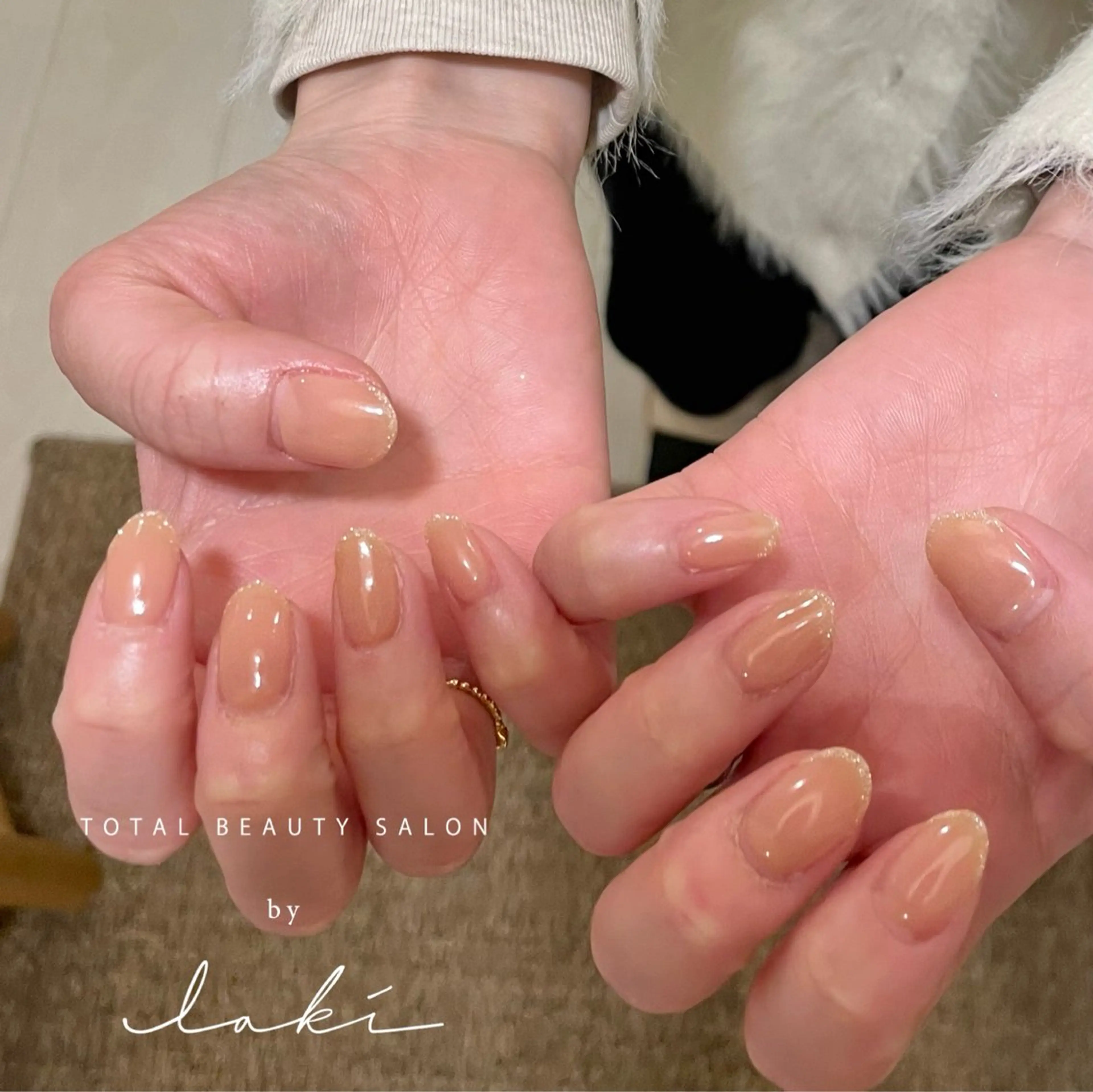 ネイル フレンチネイル ラメ(グリッター) ハンドネイル bylaki_ haruka(K)のネイルデザイン