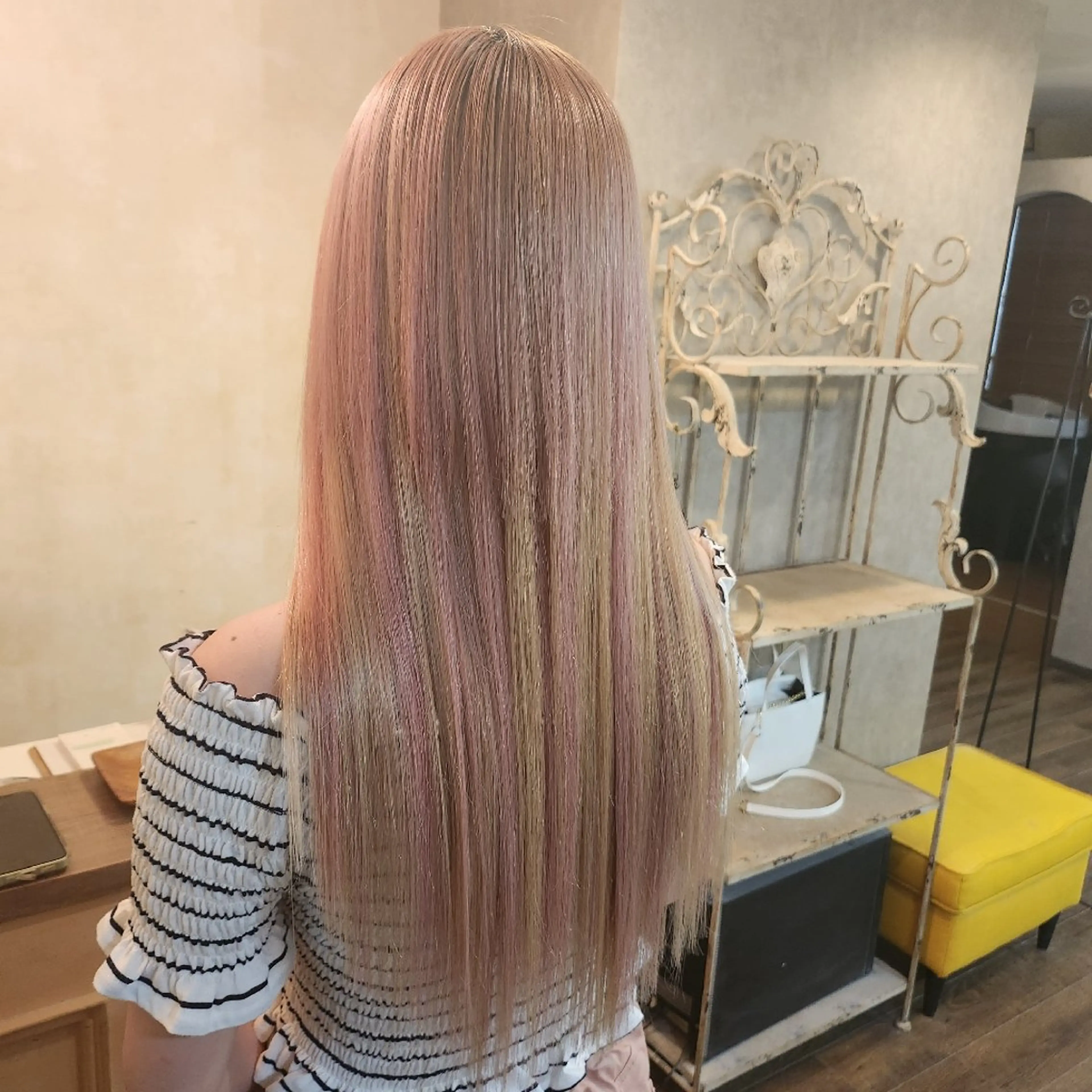 ロング ヘアアレンジ シールエクステ エクステ カット エクステ 田井中 悠紀のヘアスタイル