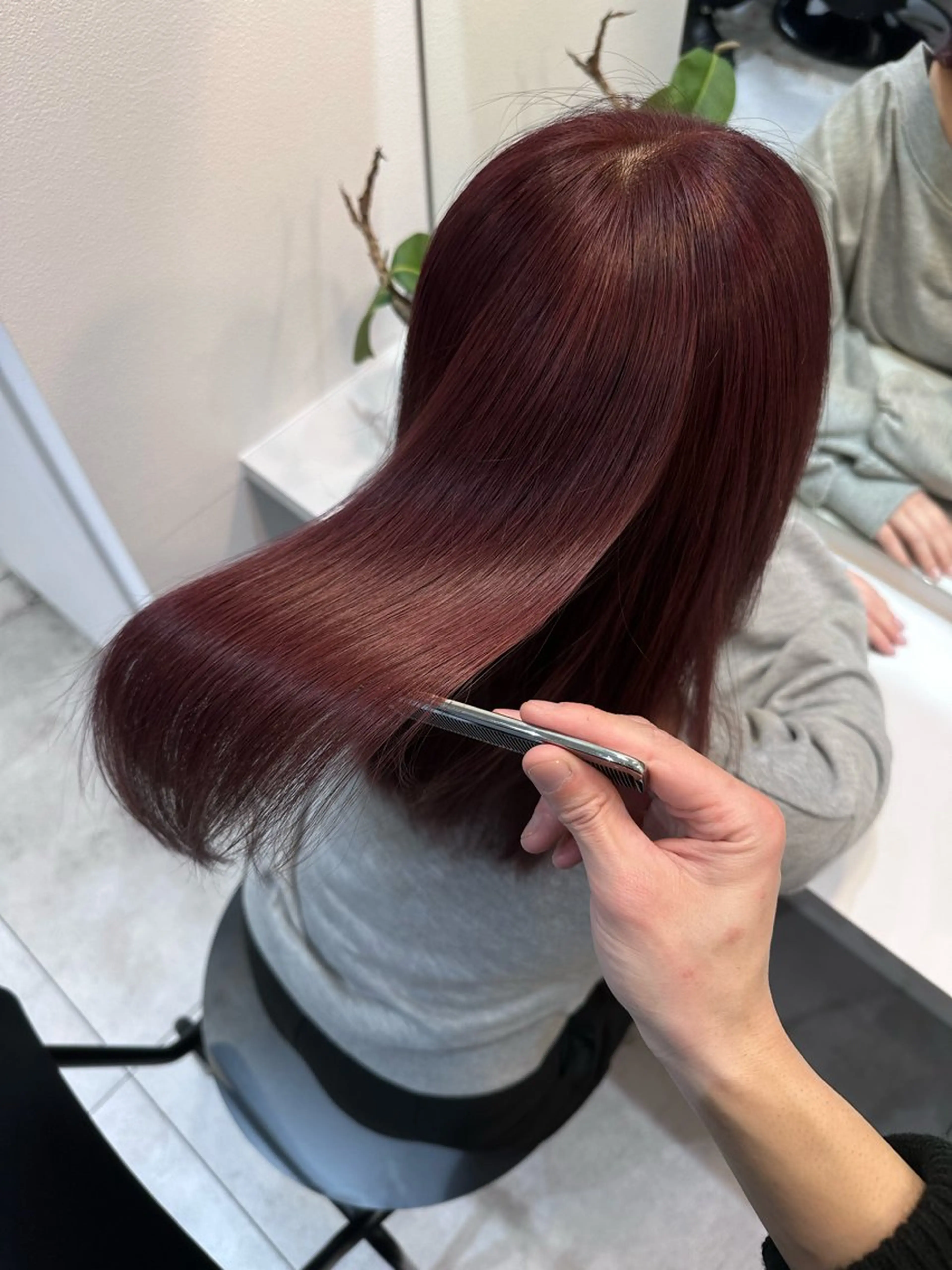 ロング カット ヘアカラー トリートメント 韓国ヘア/ワンホン ちひろのヘアスタイル