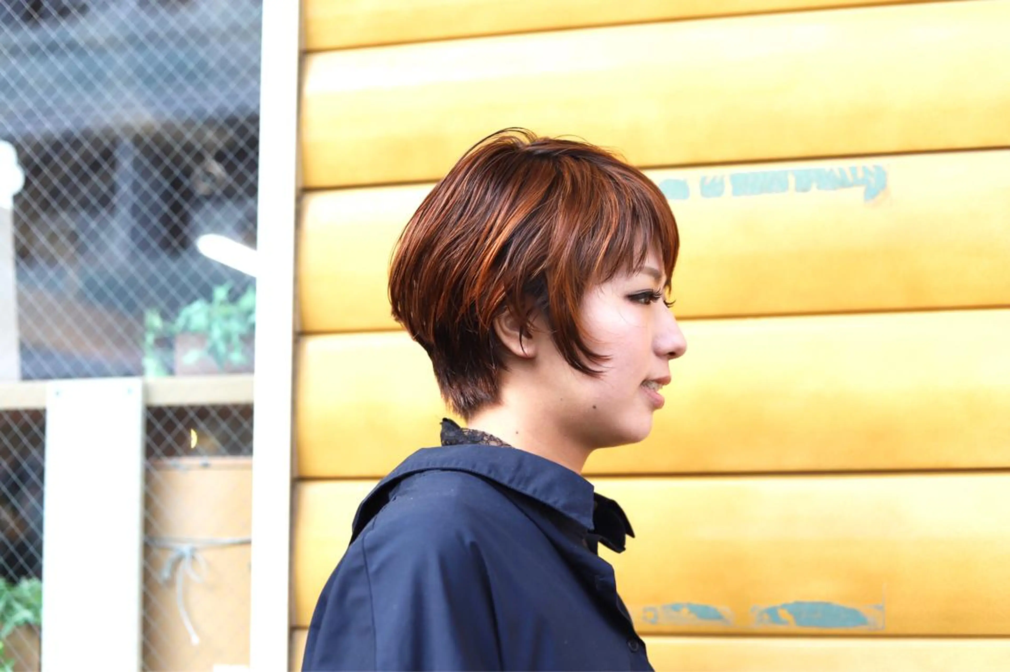 ショート カラー オレンジ アドミラルYoshi oのヘアスタイル