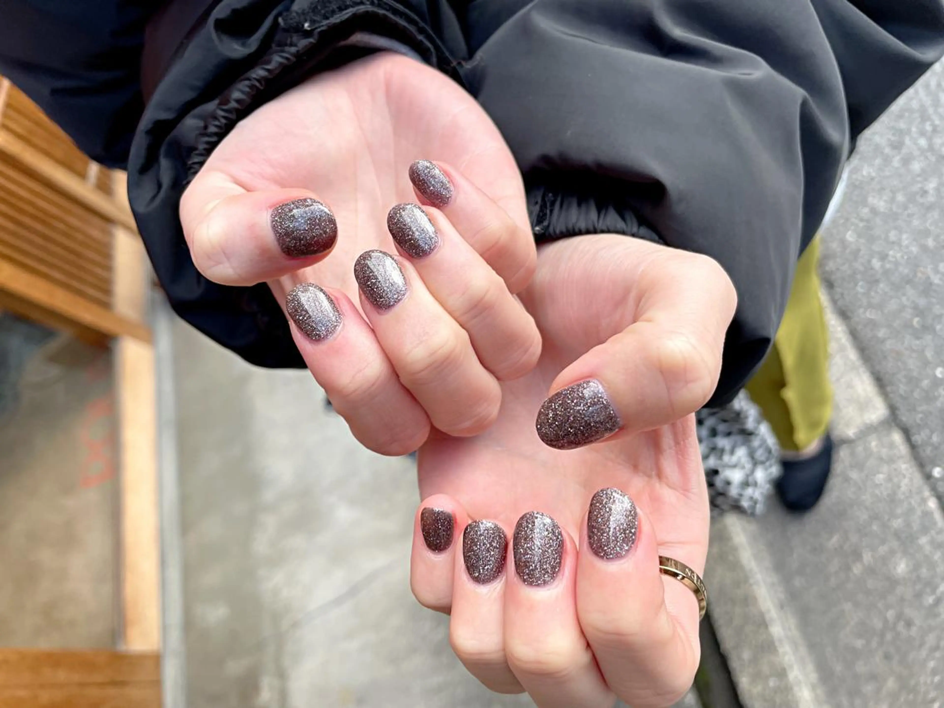 ネイル ブラウン ラメ(グリッター) ワンカラーネイル ARCHE-OSAKA 心斎橋店所属・ARCHE 心斎橋 常塚のヘアスタイル