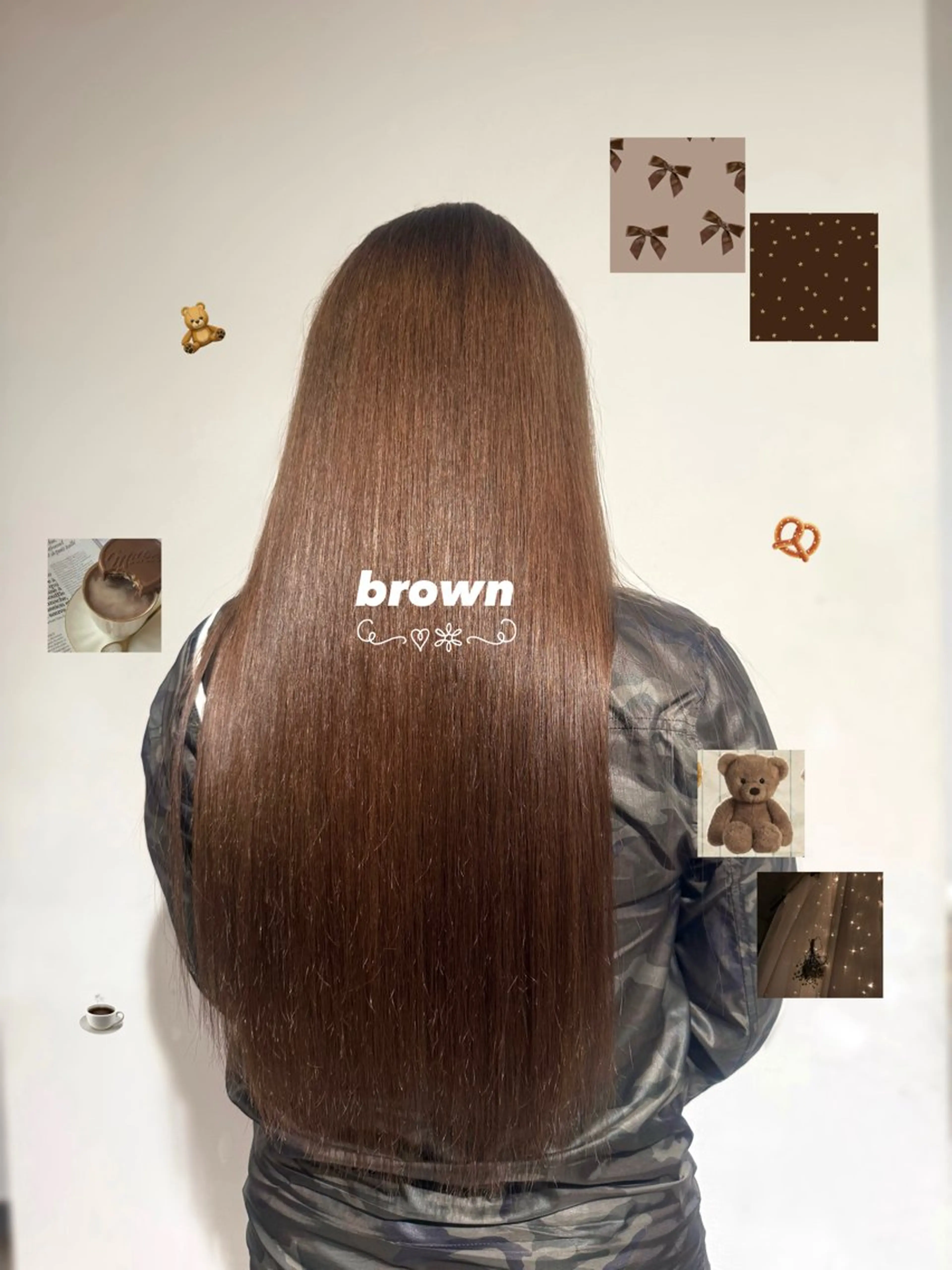 ロング カラー ブリーチ ブラウンカラー 透明感カラー ブリーチなしカラー ヘアカラー トリートメント 🫟ブリーチモデル/ 艶カラー /みきのヘアスタイル