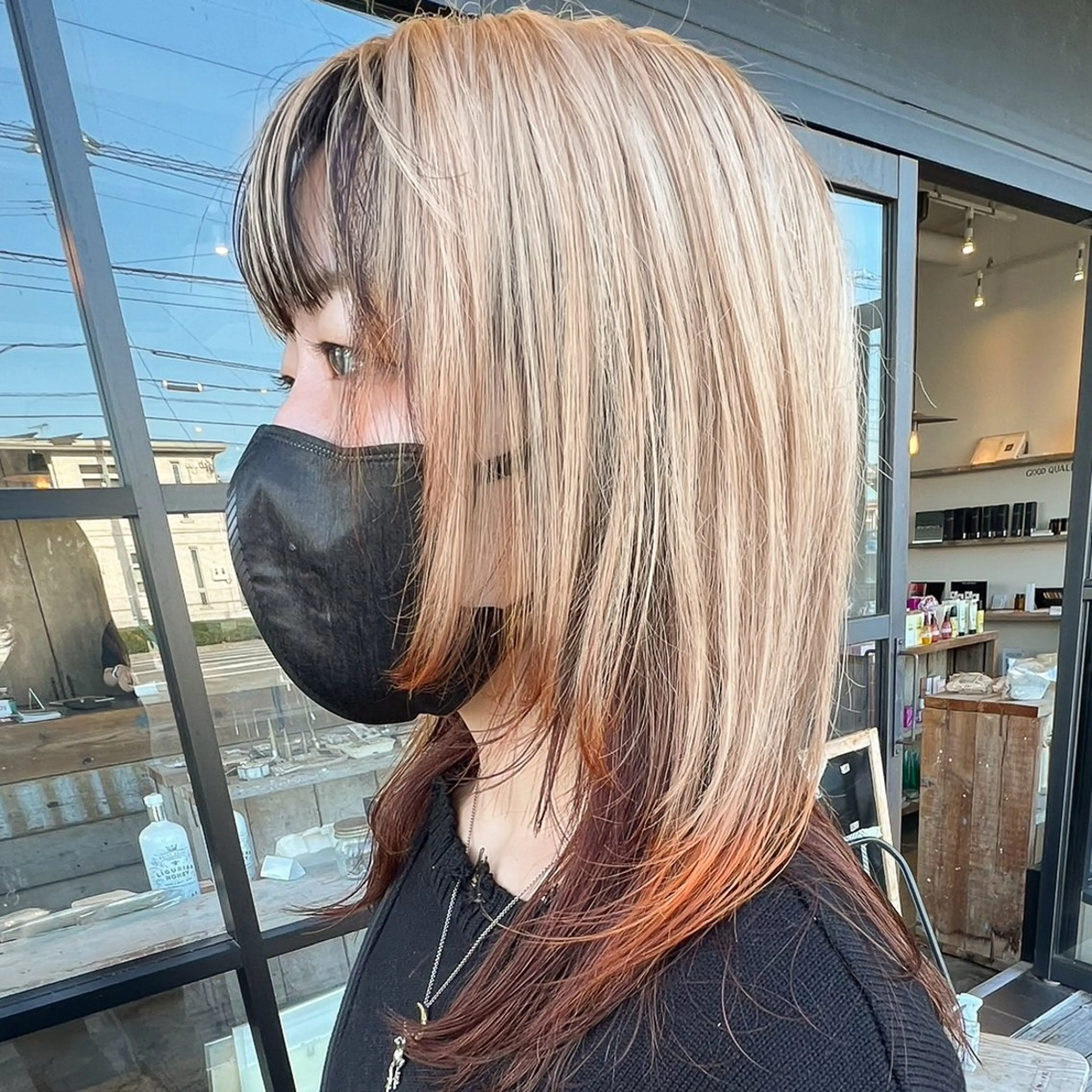 セミロング カラー ウルフカット カット ヘアカラー トリートメント 透明感カラー/パーマ 🌀アオノのヘアスタイル