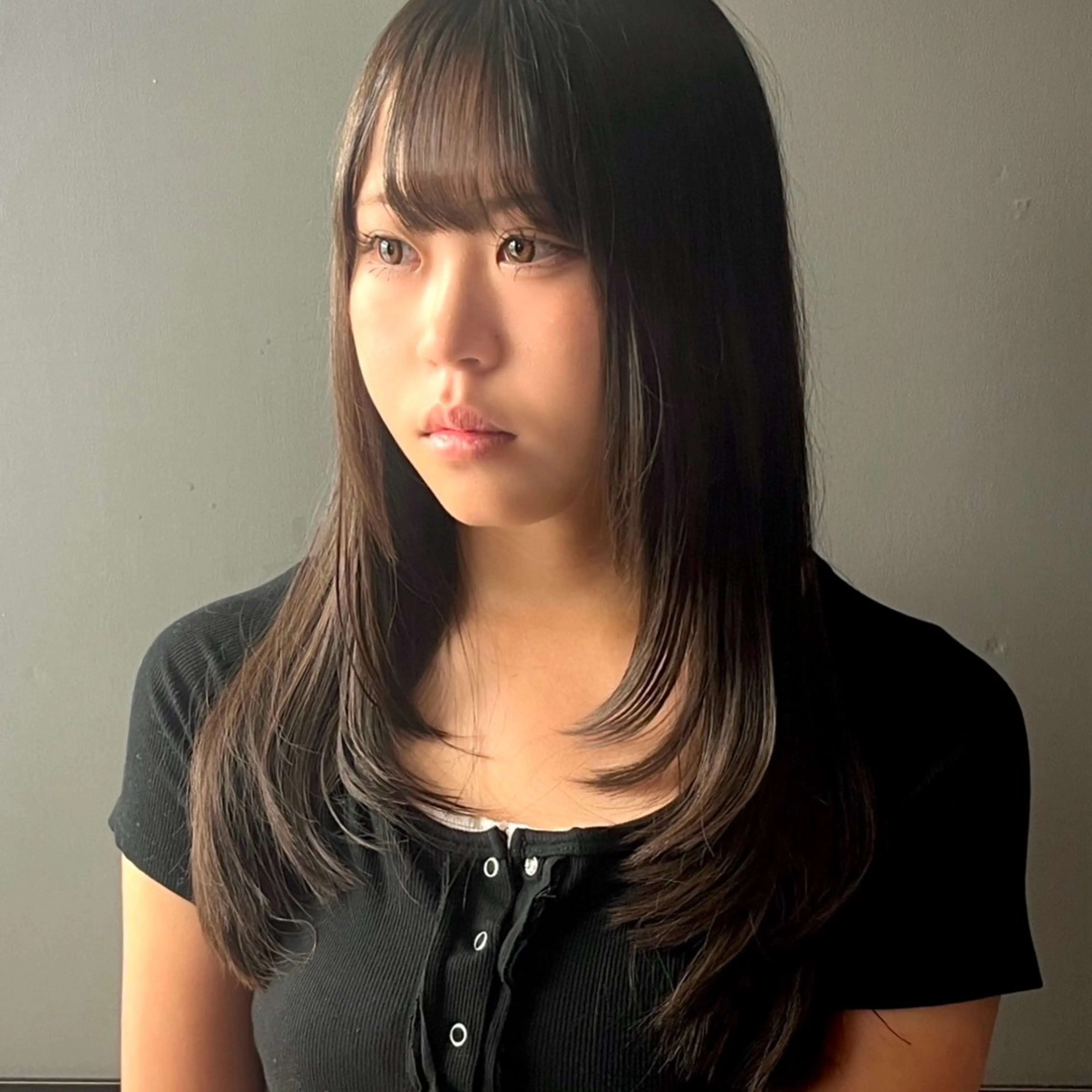 セミロング カット 暖色カラー/レイヤー ☻ miyuuのヘアスタイル