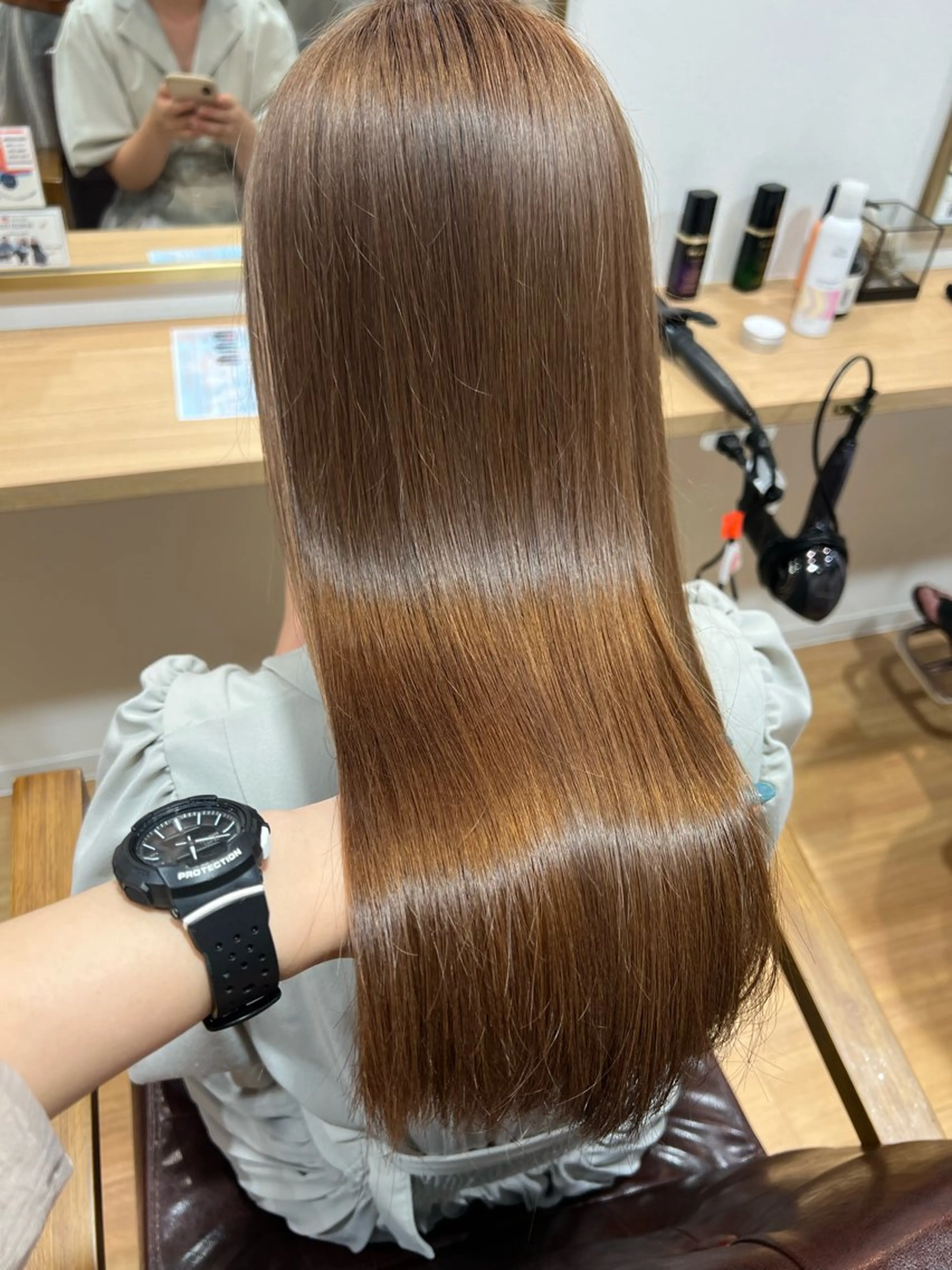 ロング 縮毛矯正 トリートメント vince. moekoのヘアスタイル